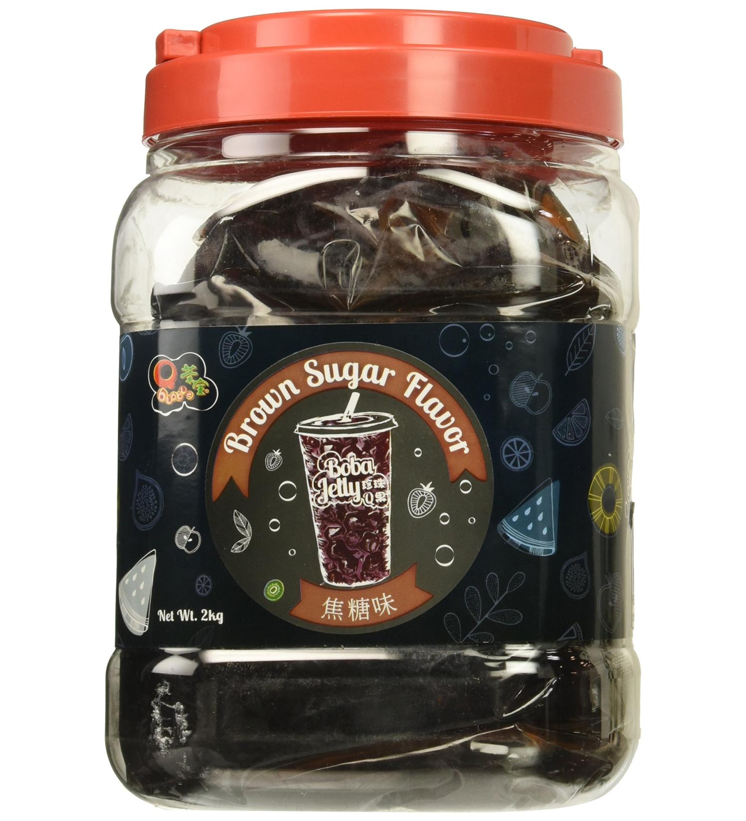 Boba Jelly Brown Sugar 4.4 Pound - Delicious Bubble Tea Topping - Buy Online on SooperMarket.com