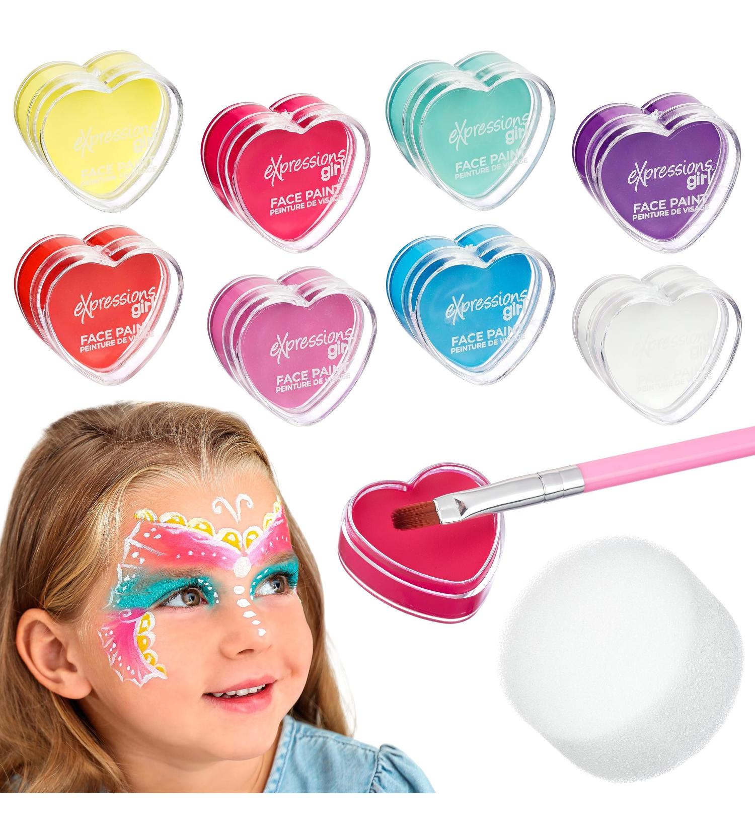 Expressions Girl 10pc Body Painting & Face Painting Kit - Trendy Kids Face Paint & Rainbow Body Makeup for International Shipping - Buy Online on SooperMarket.com