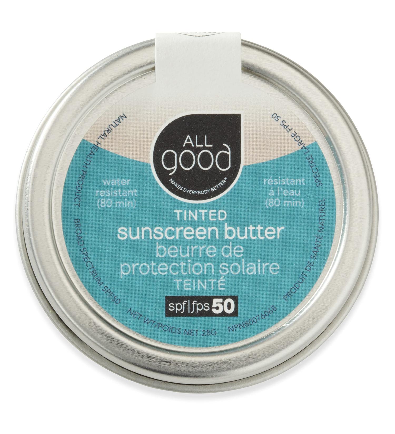 Mineral Sunscreen Butter for Face, Nose, Ears - SPF 50 Broad Spectrum, Coral Reef Friendly with Zinc Oxide, Coconut Oil, Jojoba Oil - 1 oz - Buy Online on SooperMarket.com