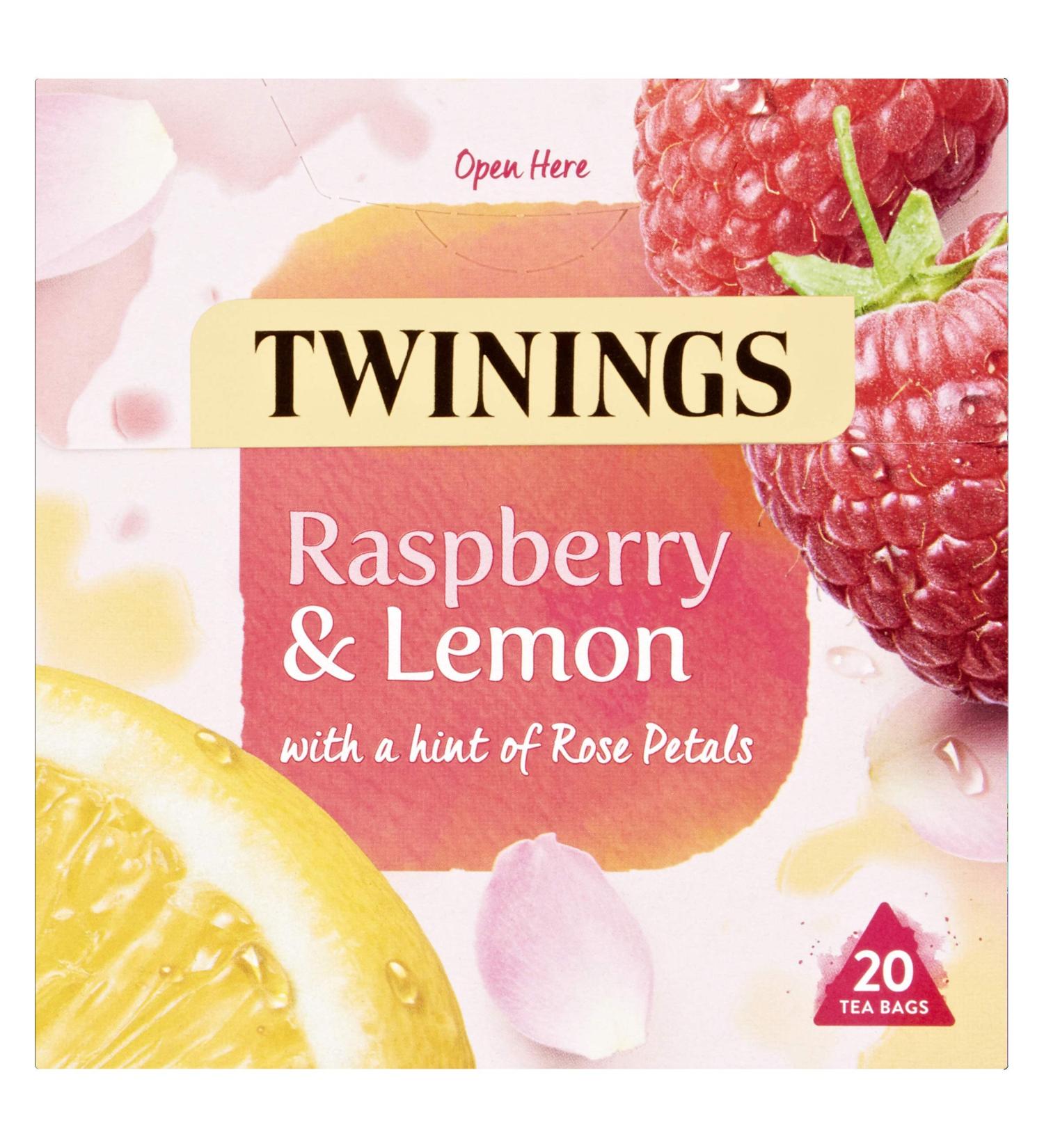 Twinings Raspberry & Lemon Tea Bags 20 each RASPBERRY/LEMON Single - Buy Online on SooperMarket.com