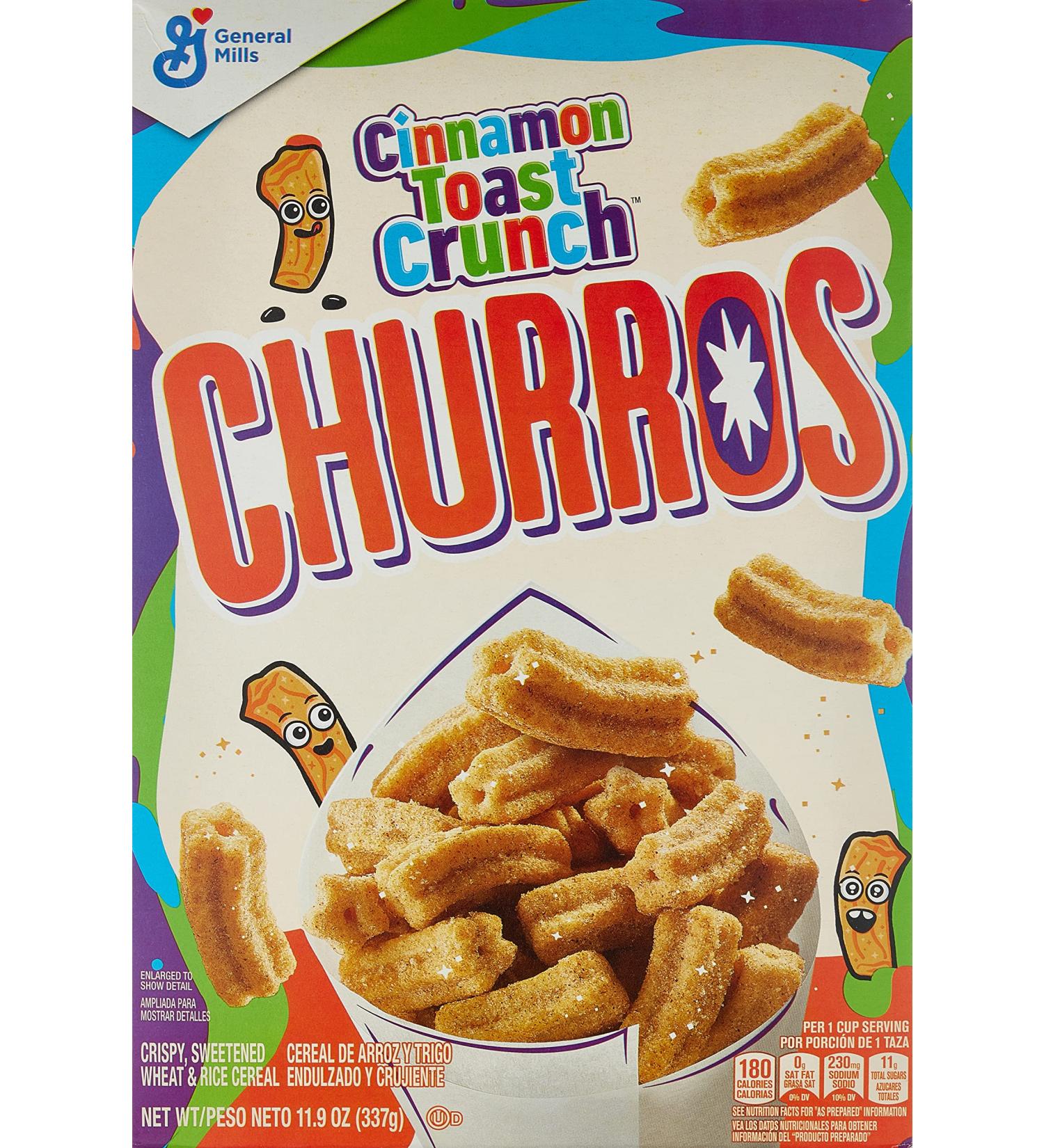 Churros Cinnamon Toast Crunch Breakfast Cereal 11.9 OZ - Delicious and Crunchy Morning Treat - Buy Online on SooperMarket.com