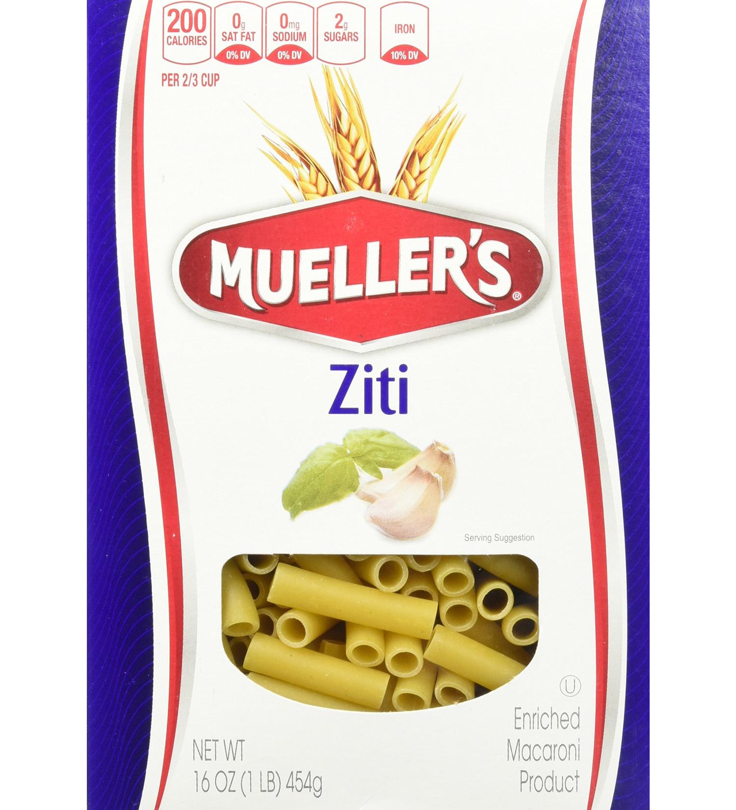 Mueller's Ziti Pasta - 16 Ounce | Premium Quality Italian Pasta - Buy Online on SooperMarket.com