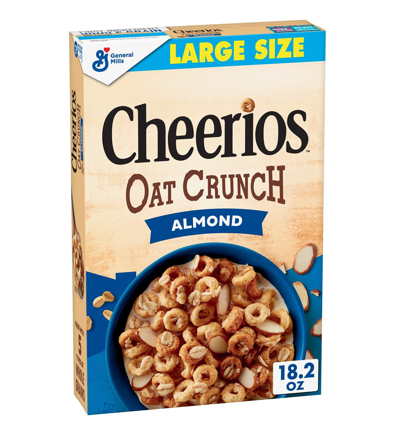 Cheerios Oat Crunch Almond Breakfast Cereal 18.2 oz - Delicious and Nutritious Option for a Healthy Start - Buy Online on SooperMarket.com