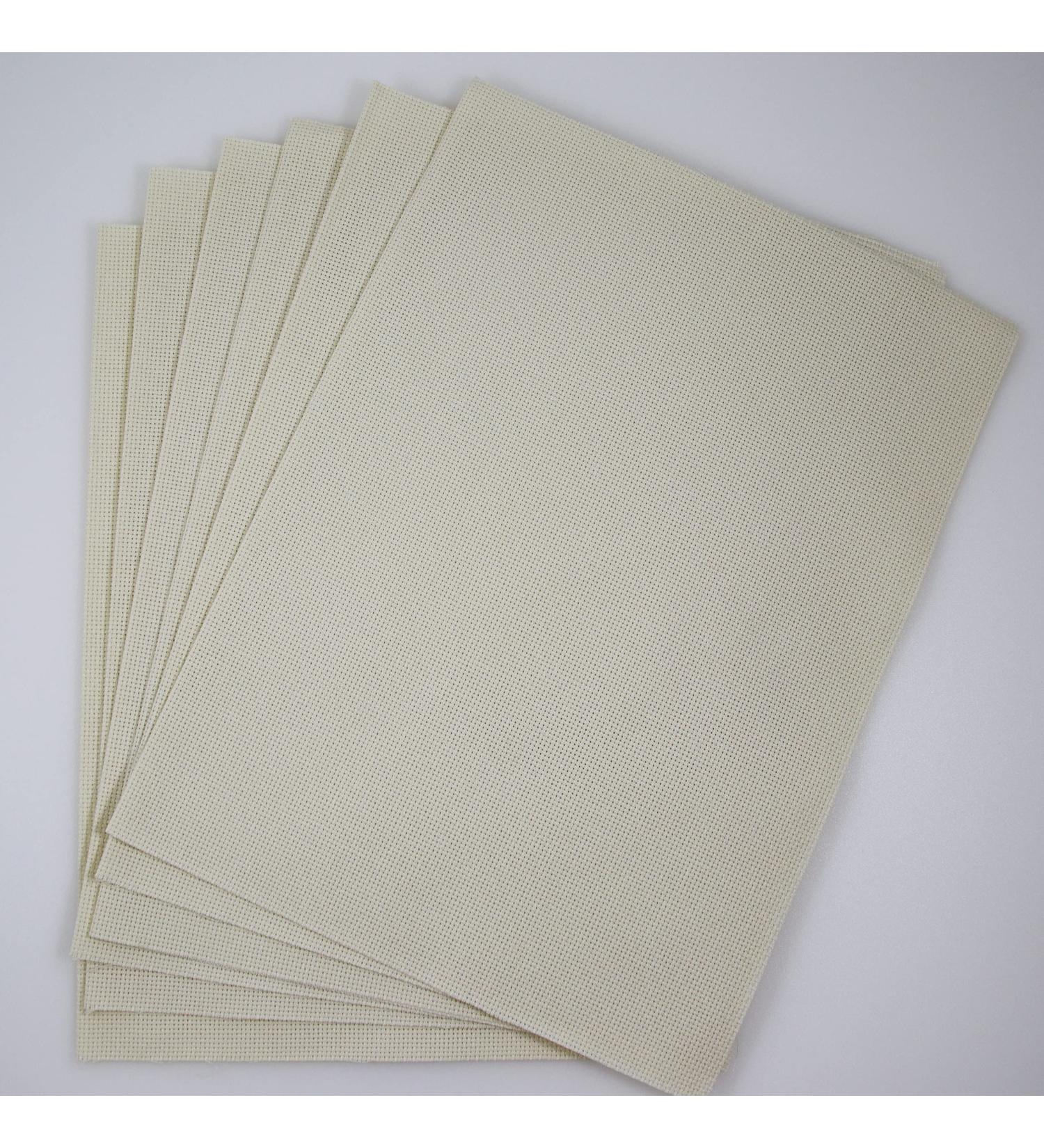 KCS 12x18 16CT Counted Cotton Aida Cloth Cross Stitch Fabric (6 pc Cream) - Buy Online on SooperMarket.com