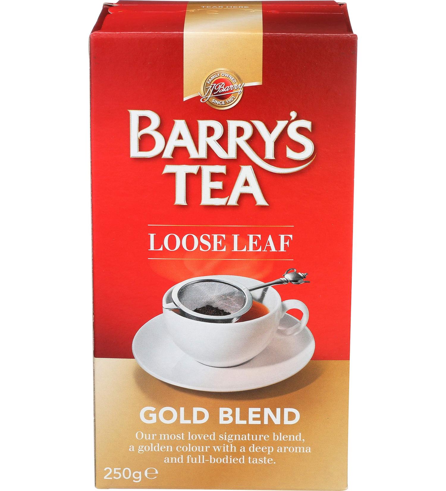 Barry's Tea Gold Blend Loose Leaf Tea - 250g | Premium Irish Tea - Buy Online on SooperMarket.com