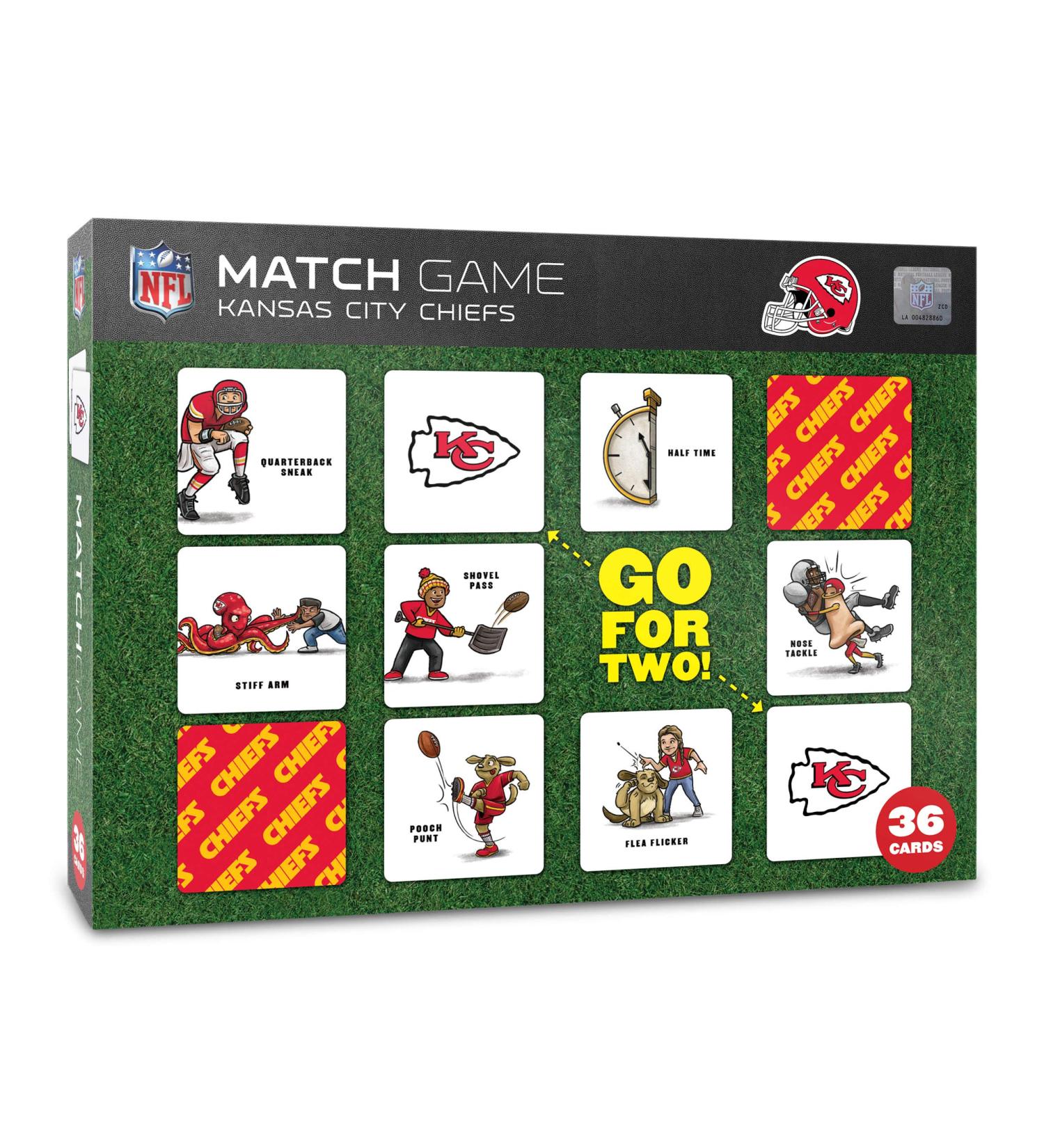 Buy YouTheFan Memory Match Game - Los Angeles Chargers vs Kansas City Chiefs | Official M Team Colors | International Shipping Available - Buy Online on SooperMarket.com