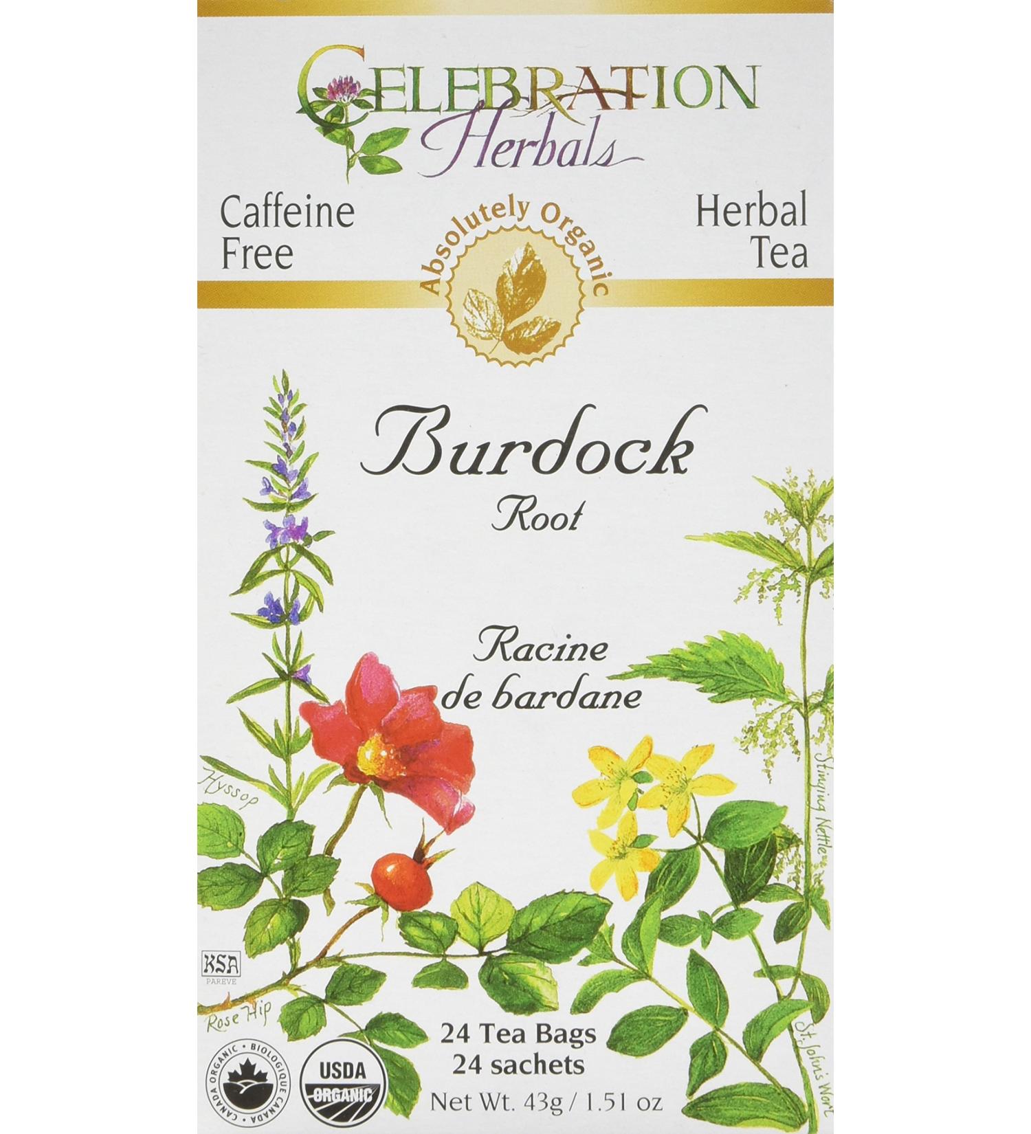 Celebration Herbals Burdock Root Tea Bags - 24 Count - Buy Online on SooperMarket.com