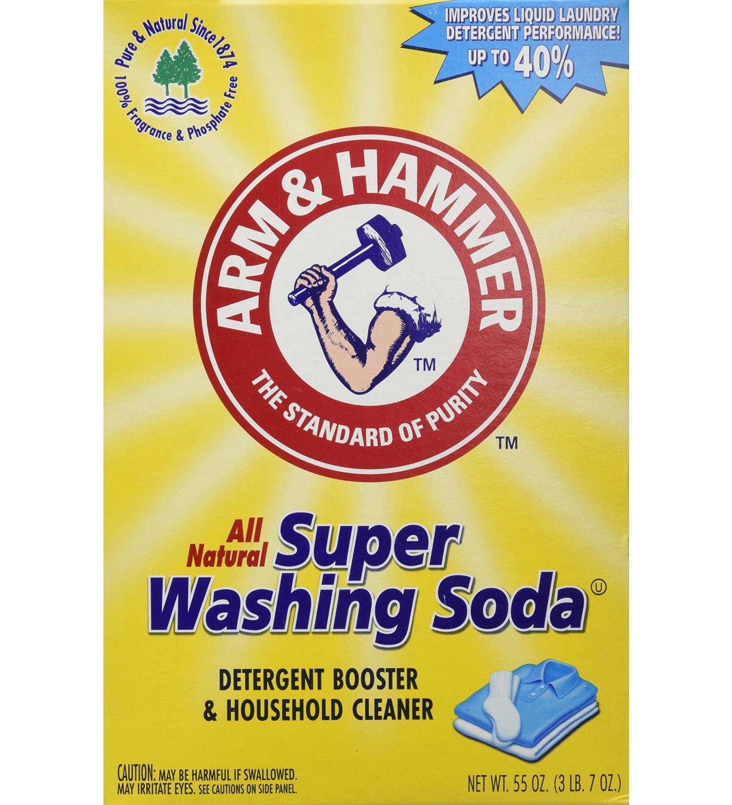 Arm & Hammer Super Washing Soda, 55 oz (Pack of 2)