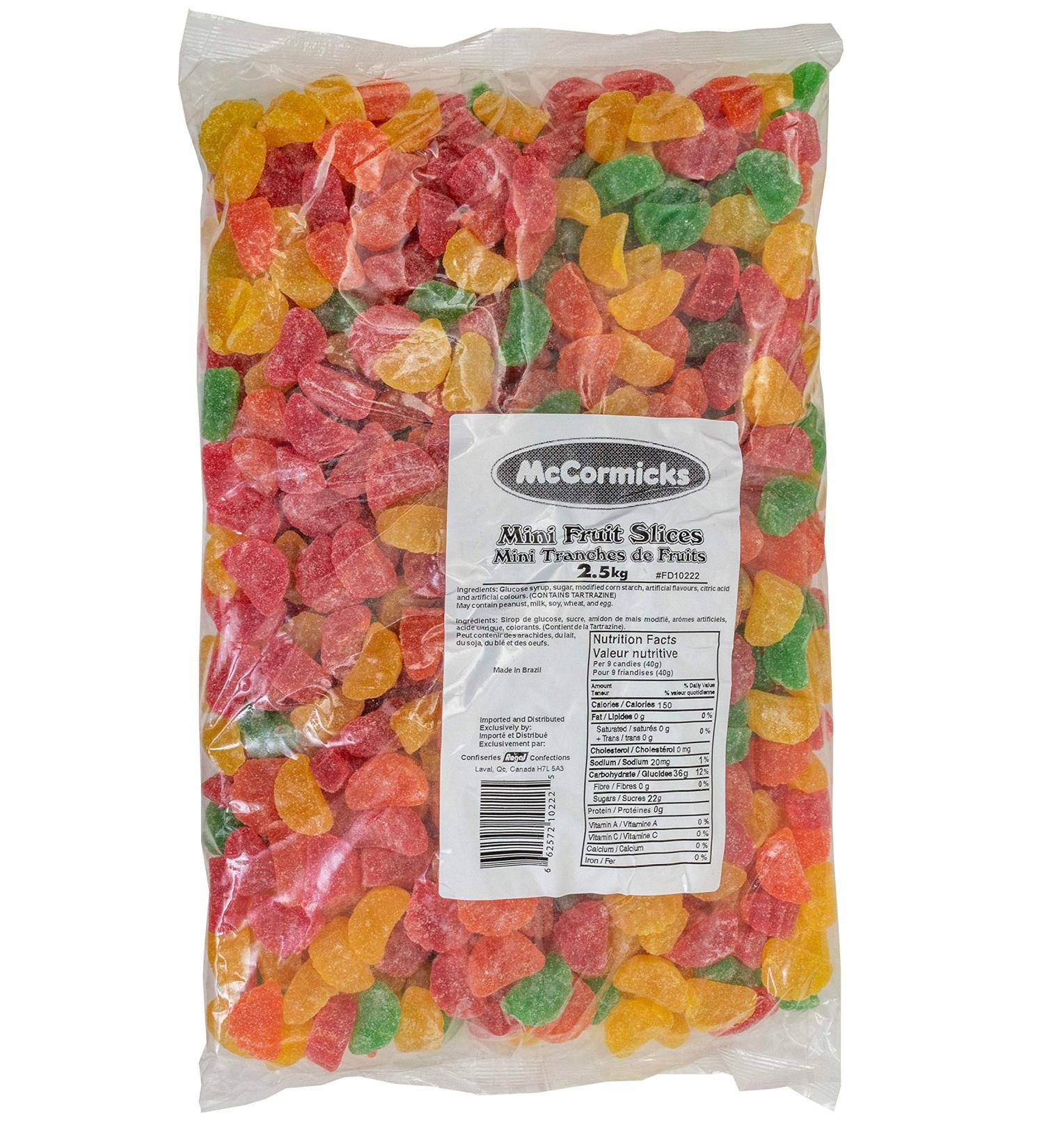 McCormicks - Mini Fruit Slices - Gummies - Bulk Candy 2.5 Kilogram - Buy Online on SooperMarket.com