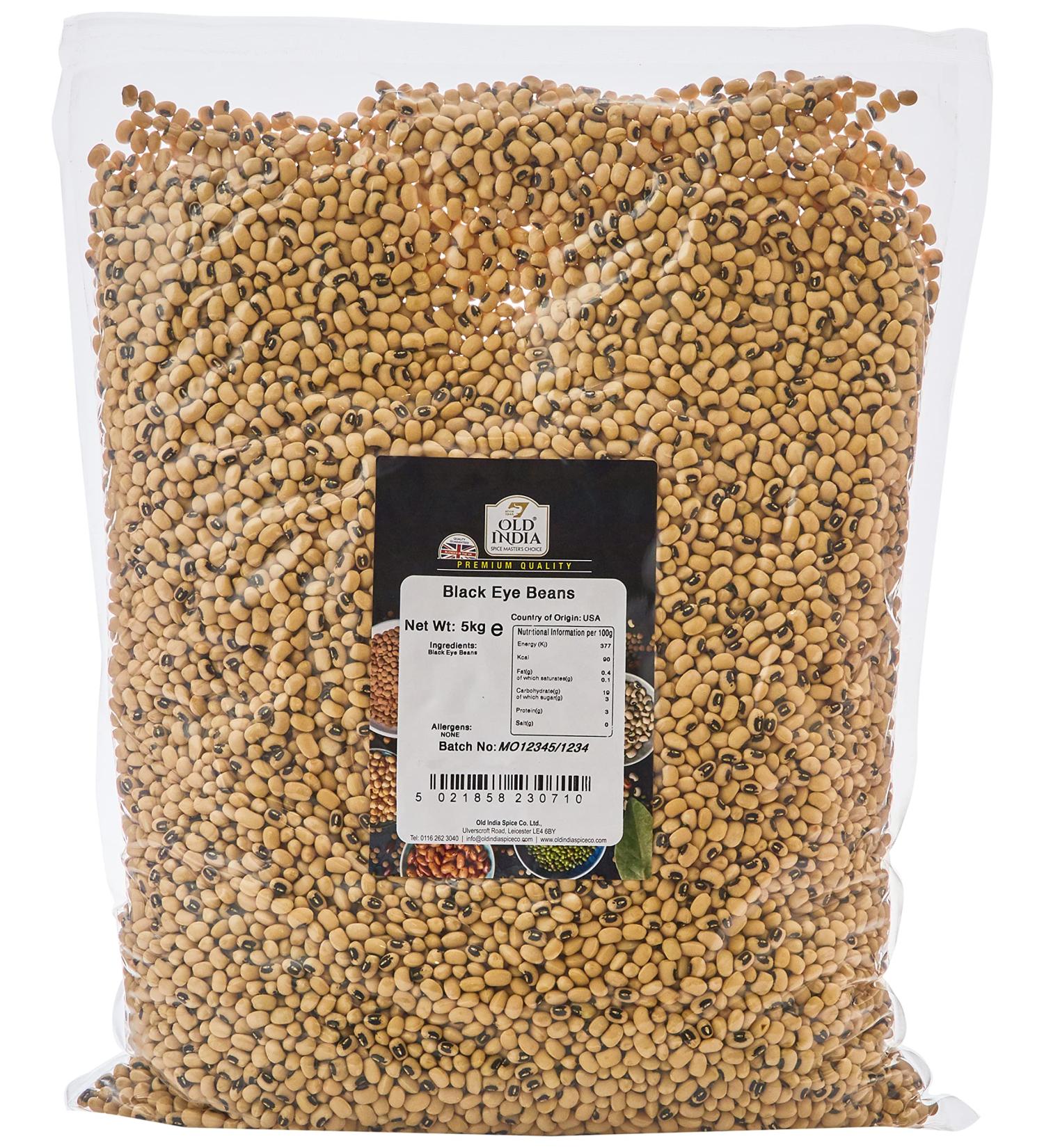Old India Black Eye Beans 5kg - Premium Quality Pack of 1 - Buy Online on SooperMarket.com