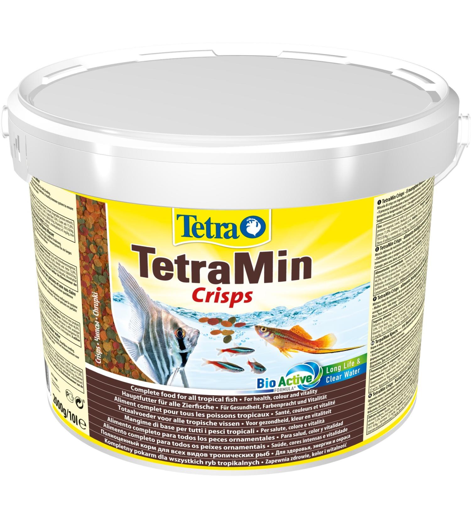 Tetramin Crisps - Premium Fish Feed for Tropical Decorative Fish | 10L 2kg Pack | High Nutrition & Low Water Pollution - Buy Online on SooperMarket.com