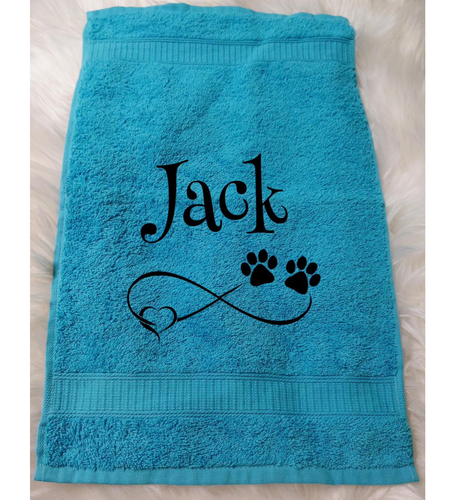 Wuff-Dogsworld Personalized Dog Towel - Custom Embroidered Pet Towels for Dogs & Cats | Perfect Gift for Puppy Breeders & Buyers - Soft Absorbent & Adorable! - Buy Online on SooperMarket.com