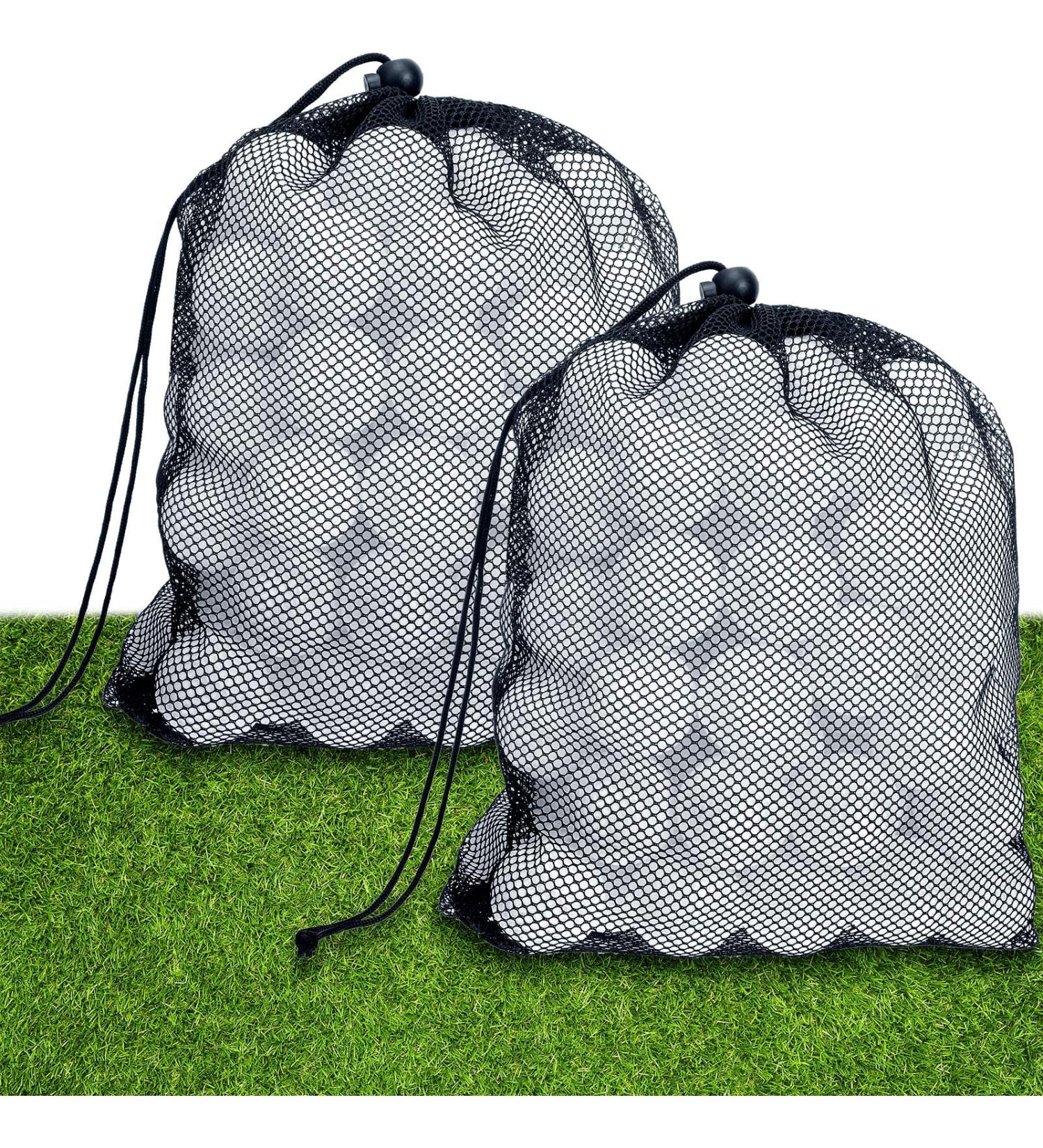 120 Pcs Plastic Golf Balls for Indoor Outdoor Training with Mesh Bags - White - Buy Online on SooperMarket.com
