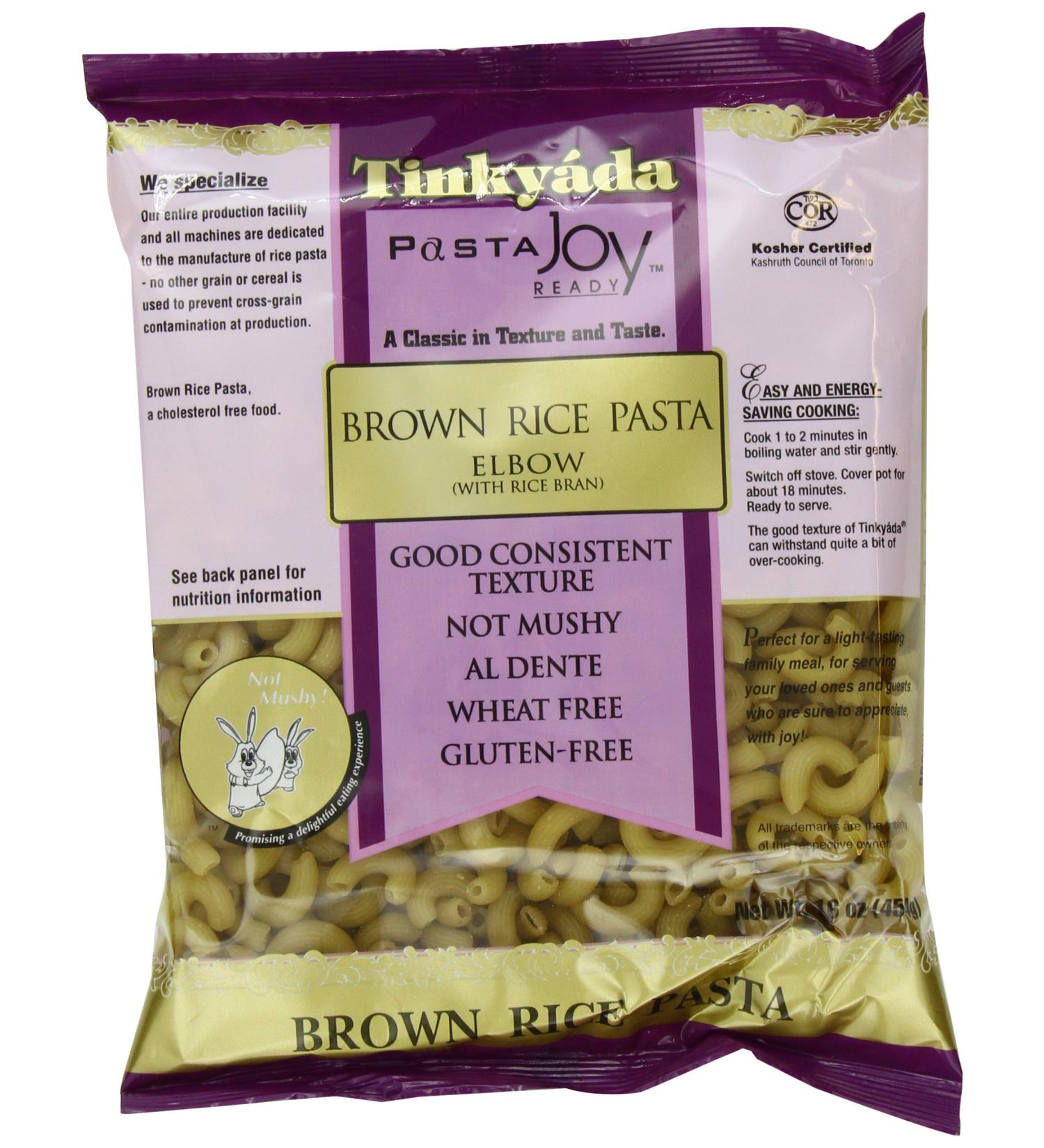 Tinkyada Brown Rice Pasta Elbows - 16 Ounce (Pack of 12) | Gluten-Free Pasta Option - Buy Online on SooperMarket.com