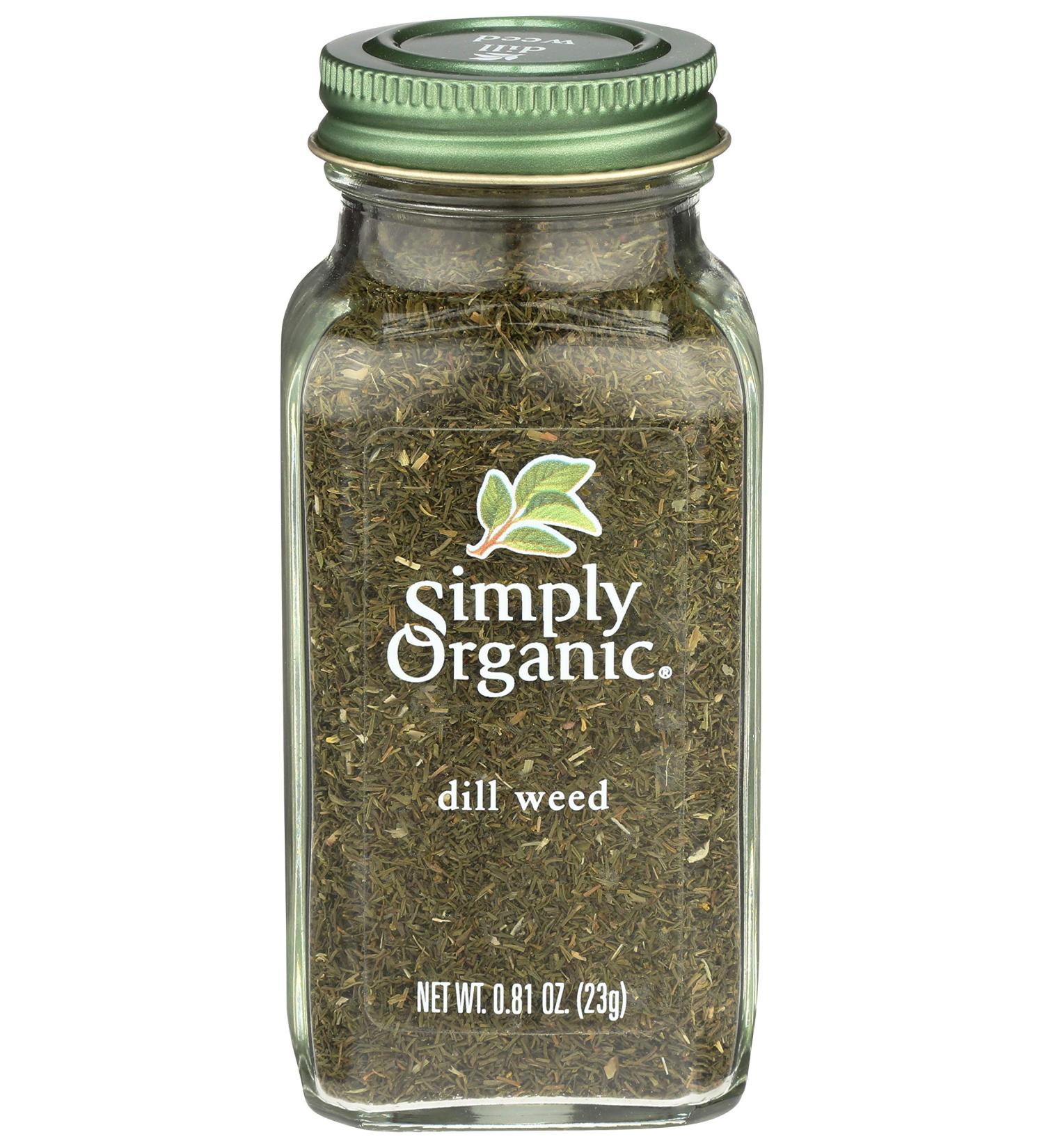 Simply Organic Dill Weed Cut & Sifted - 0.81 oz: Top-Quality Seasoning - Buy Online on SooperMarket.com