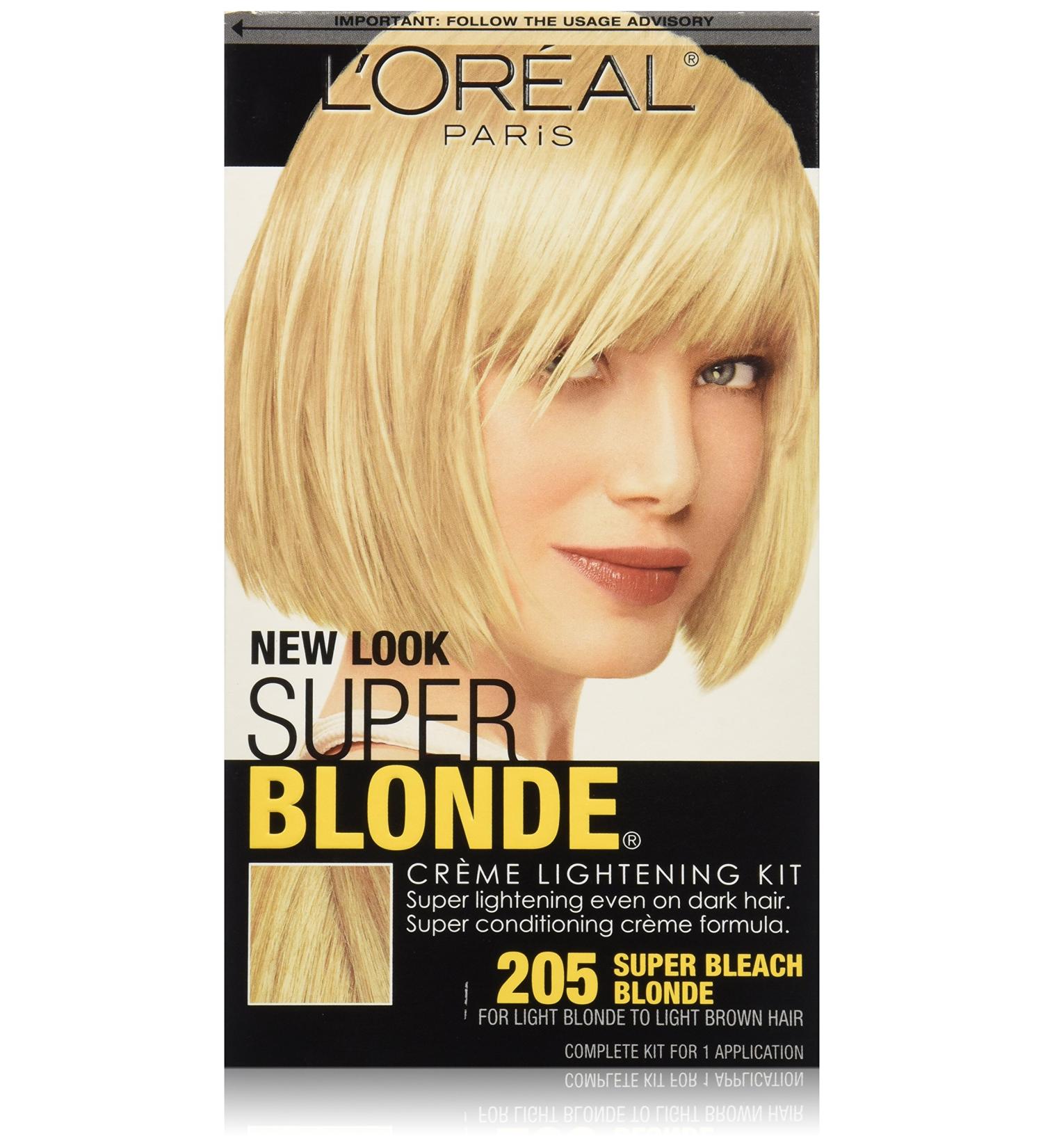 L'Oreal Paris Super Blonde Creme Lightening Kit 205 - Light Brown to Super Bleach Blonde - Buy Online on SooperMarket.com