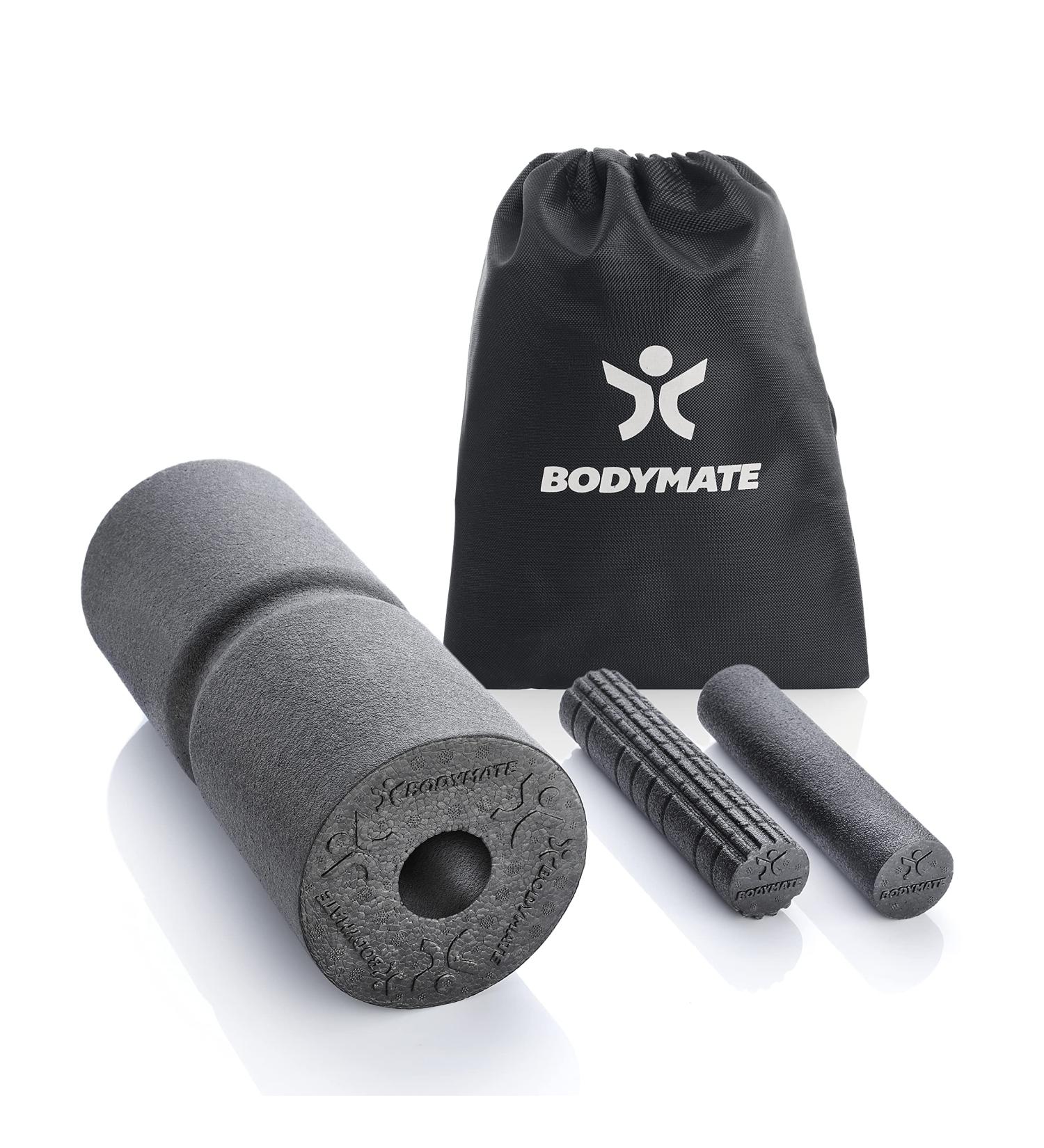 Bodymate Care Core Fascia Set - Foam Roller 35x14cm & 2 Small Rolls 20x4.5cm - Medium-Hard with E-Book - International Shipping - Buy Online on SooperMarket.com