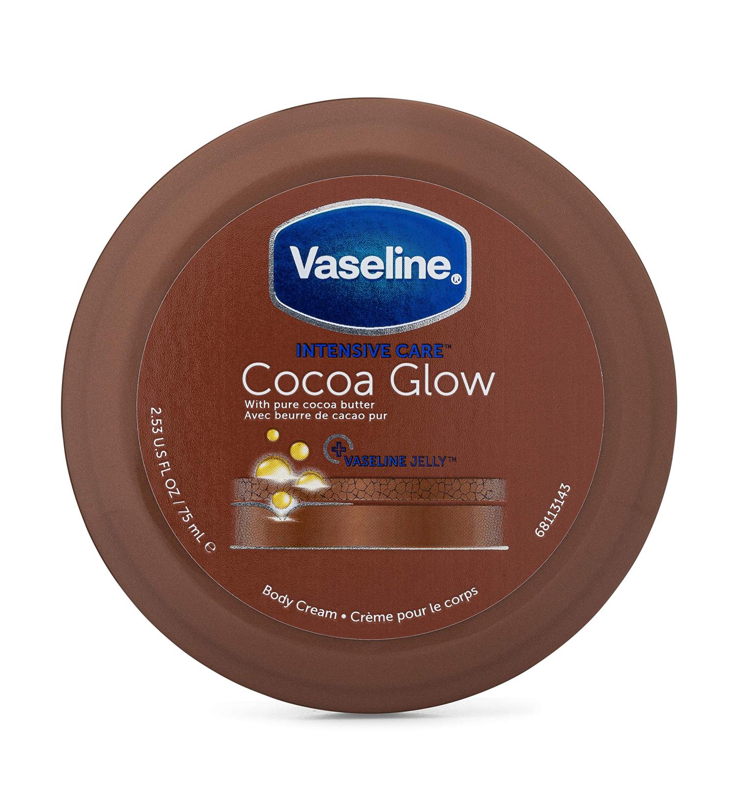 Vaseline Intensive Care Cocoa Glow Body Cream 2.53oz - Hydrating Skin Moisturizer - Buy Online on SooperMarket.com