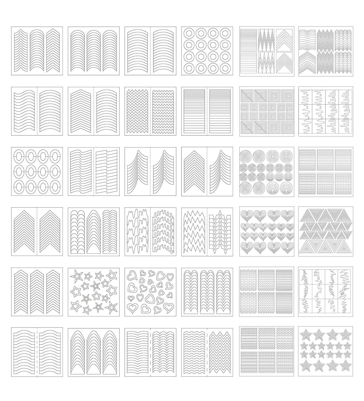 1275-Piece Nail Art Stencil Set - French Tip Guides, Stickers, Vinyl Sheets - Buy Online on SooperMarket.com
