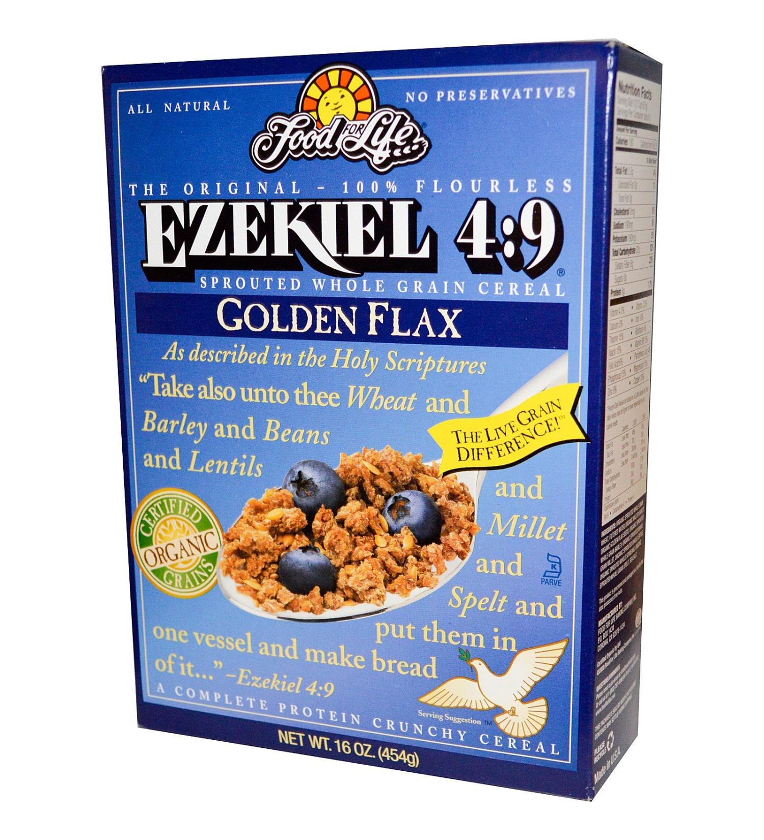 Ezekiel 4:9 Golden Flax Sprouted Grain Crunchy Cereal 16 oz (Pack of 3)