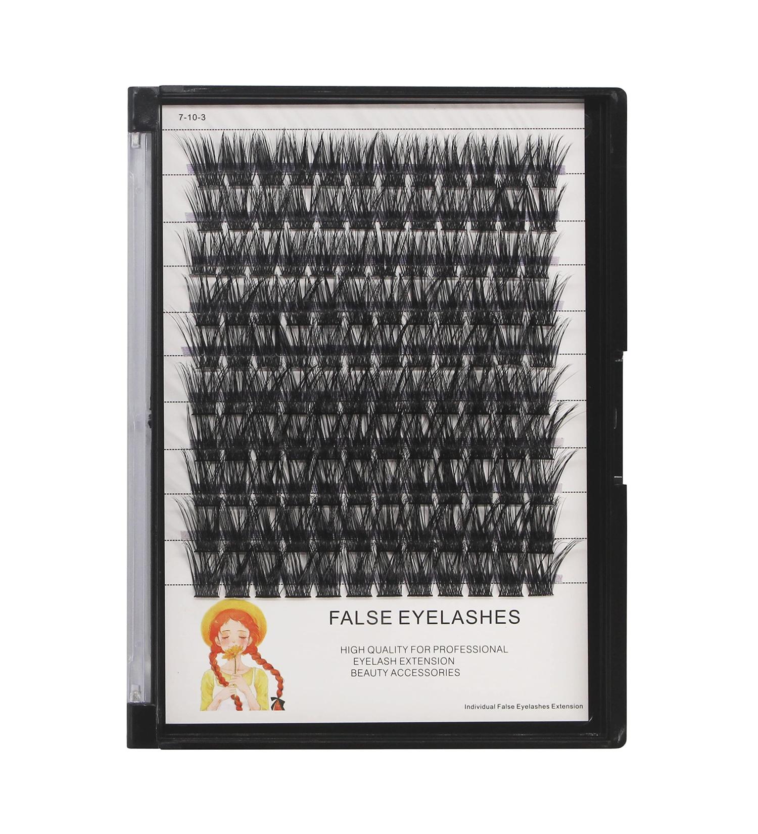 Bodermincer 120 Cluster Eyelash Extensions 12-14-16mm Mixed Length - Russian Volume Faux 3D Effect | Individual Lashes Makeup - Glue Bonded Cluster Eyelashes (16-18-20mm) - Buy Online on SooperMarket.com