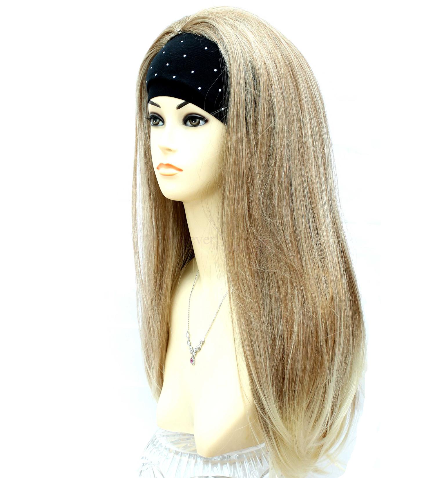 Forever Young Extra Long 3/4 Half Wig Fall Clip in Hair Extension - Color: Sandy Light Blonde Mix - Buy Online on SooperMarket.com