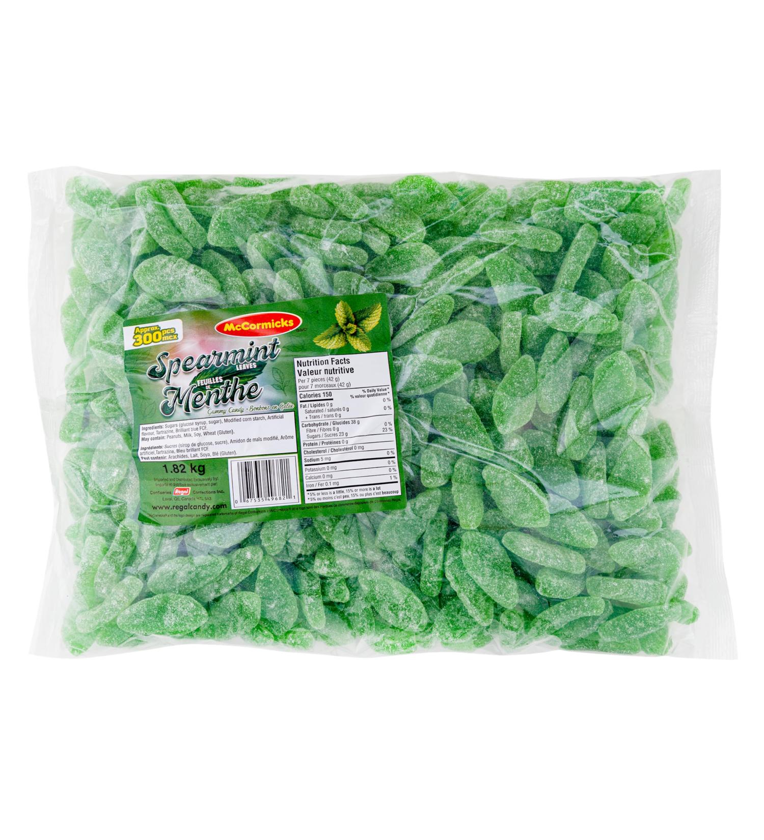 McCormicks Spearmint Leaves - Gummies - Bulk Candy Bag 1.8kg - Buy Online on SooperMarket.com