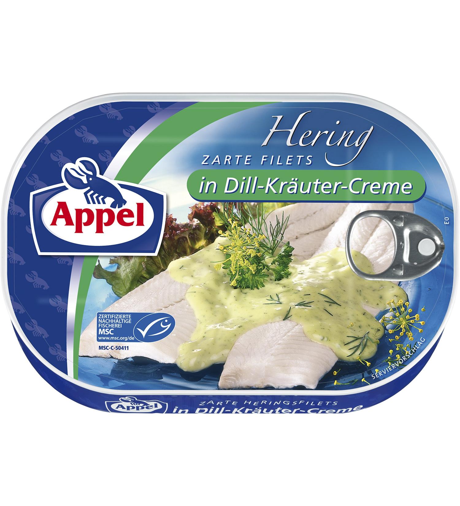 Appel Herring Filets in Dill-Kraueter Creme 200 grams (7.05 oz)
