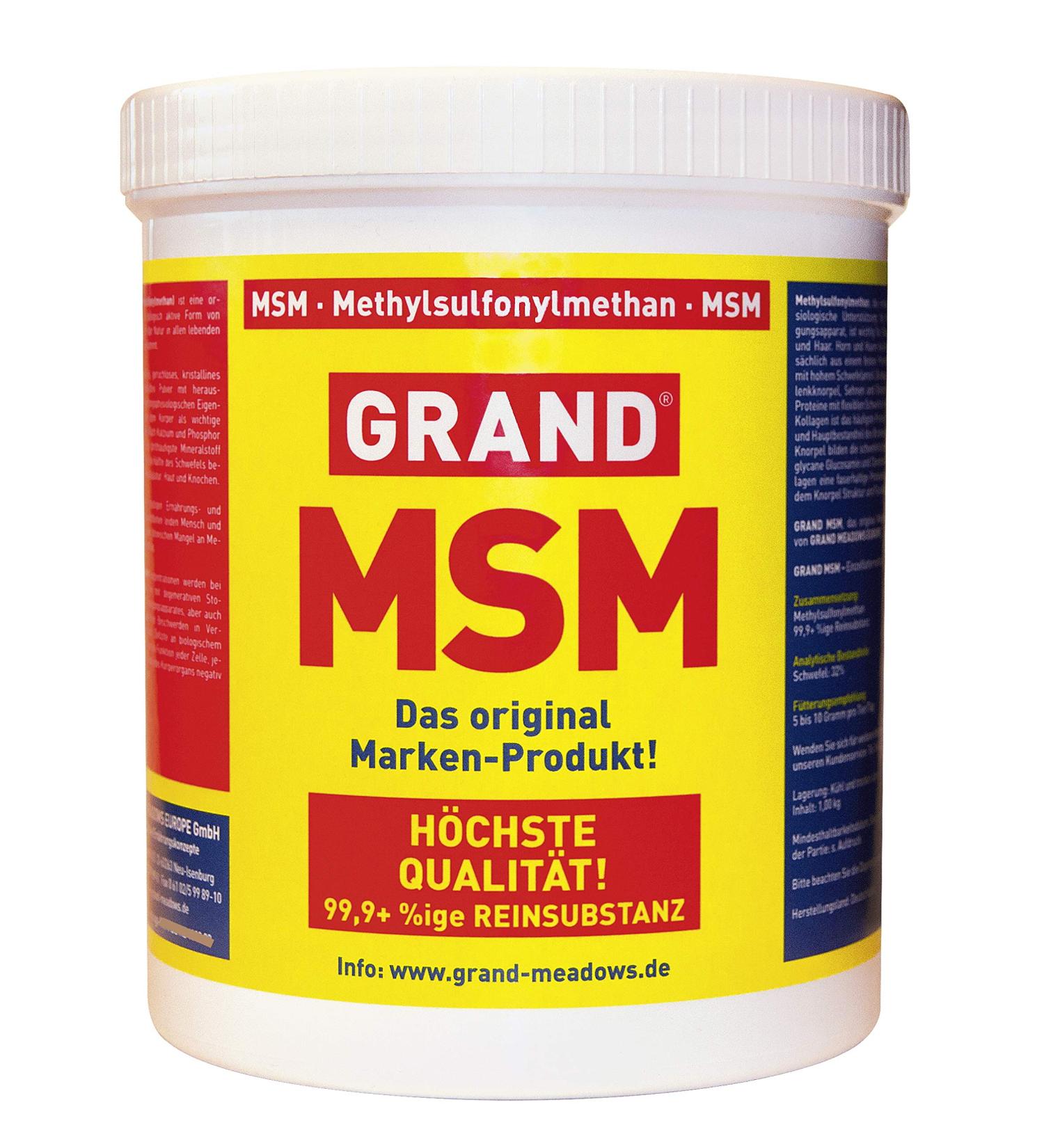 MSM powder suitable for humans and horses food supplement organic sulfur-methylsulfonylmethane 99.9% purity 1kg premium supplementary lining of the highest quality