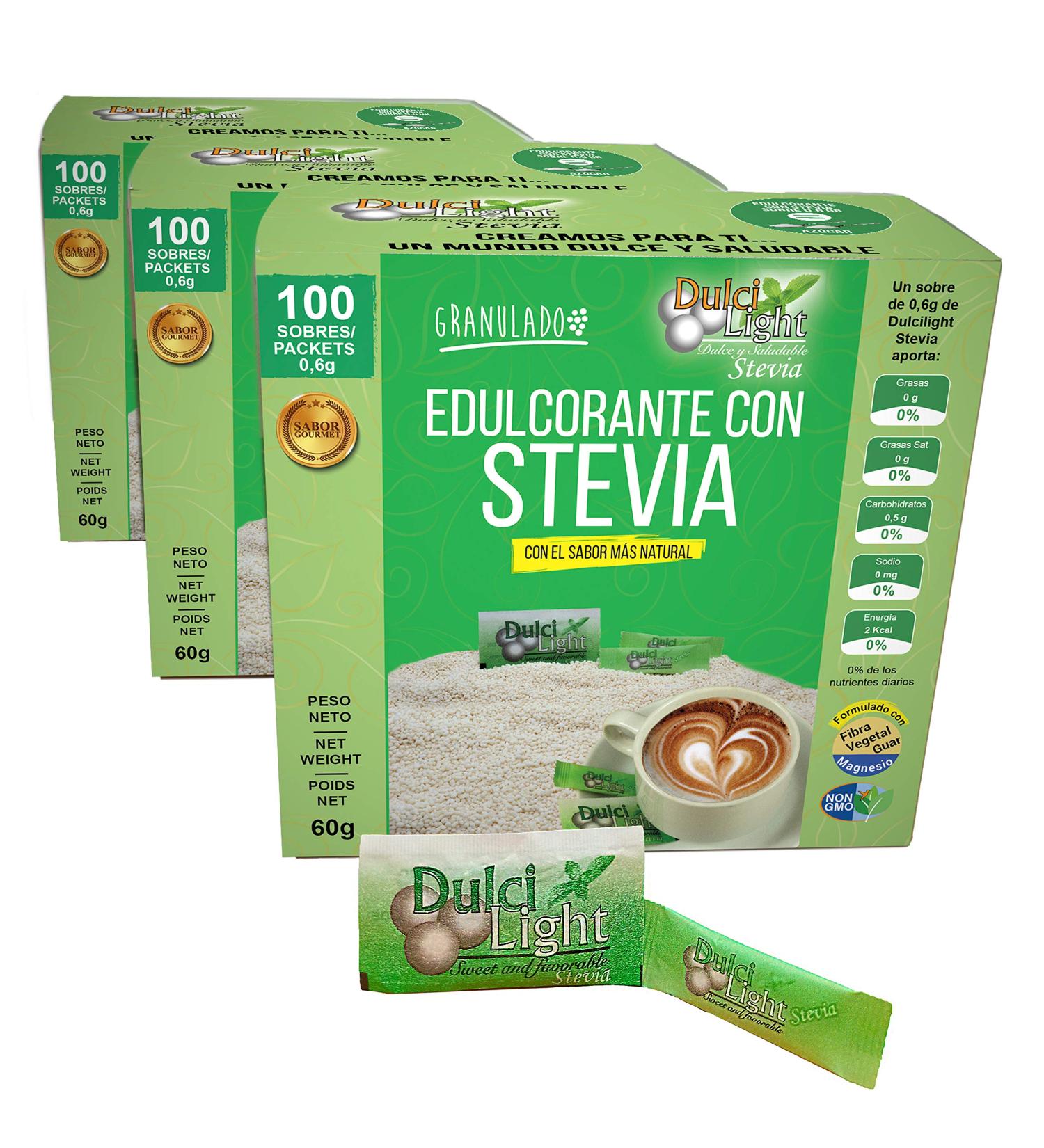 Dulci Light Stevia Sweetener Sticks - 300 Individually Packaged Zero Calorie Sugar Substitute for Drinks & Food - Buy Online on SooperMarket.com