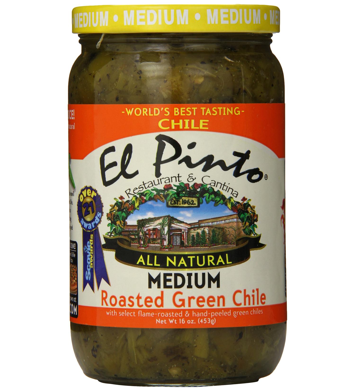 El Pinto Medium Roast Chopped Green Chile (16 oz 6 Pack) - Authentic New Mexico Hatch Chile - Buy Online on SooperMarket.com