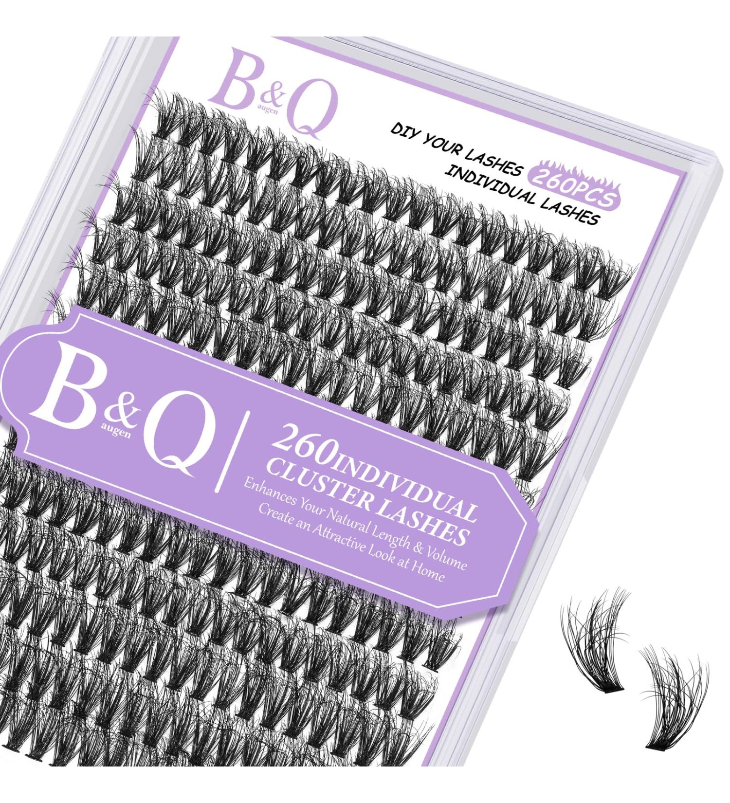 Lash Clusters Individual Wispy Eyelash Extensions 260 PCS - 3D Natural Fluffy Clusters 40D 9mm - DIY at Home - Q40D-9mm - Buy Online on SooperMarket.com