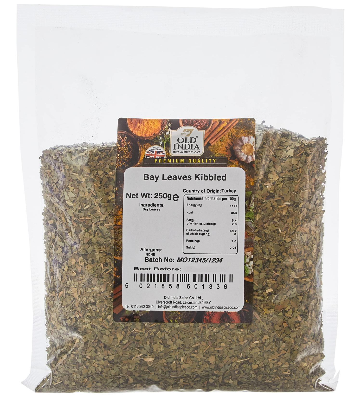 Old India Bay Leaves Kibbled 250g - Premium Quality Spices | Buy Online - Buy Online on SooperMarket.com