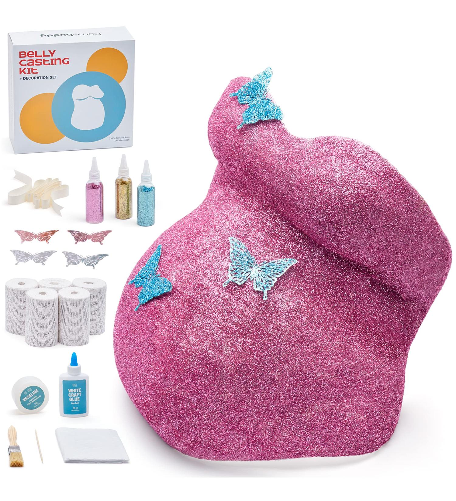 HomeBuddy Belly Cast Kit - DIY Pregnancy Casting for Expecting Moms | Unique Keepsake Gift with Decorating and Painting Kit - Buy Online on SooperMarket.com