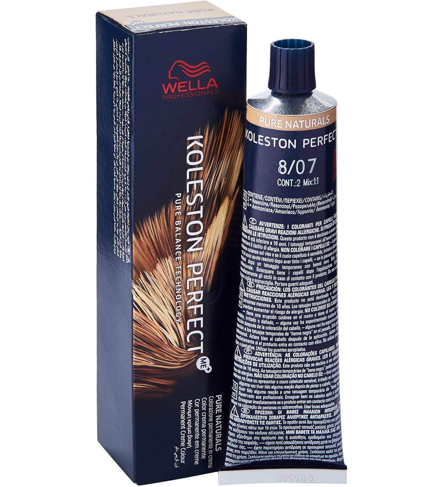 Wella Koleston Me+ 8/07 Black 60ml Color - Professional Wella Colouring Accessories - Buy Online on SooperMarket.com