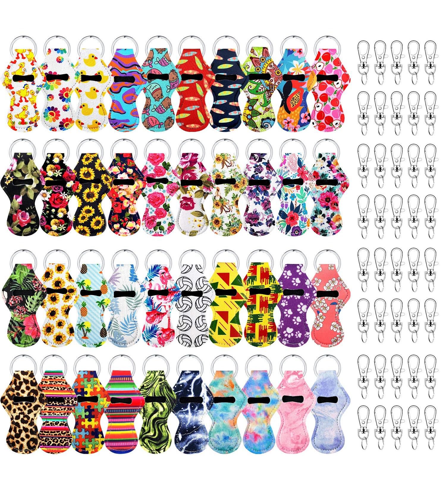 40Pcs Chapstick Holder Keychain with Metal Clip Cords - Lip Balm & Lipstick Tracker Safeguard - Buy Online on SooperMarket.com