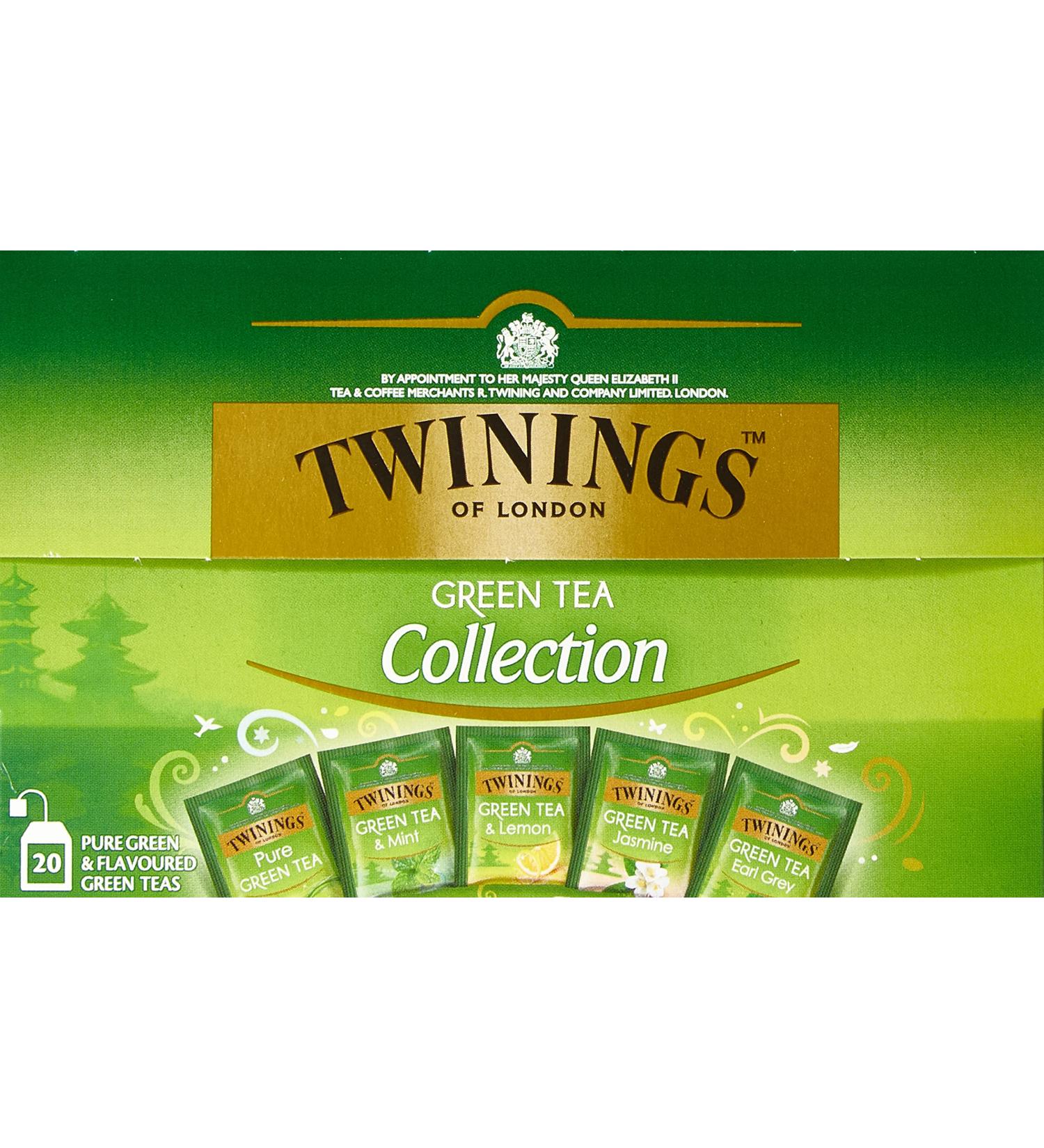 Twinings of London Green Tea Selection - 20 Piece Collection (34g) - Premium Quality Green Tea for Optimal Health - Buy Online on SooperMarket.com