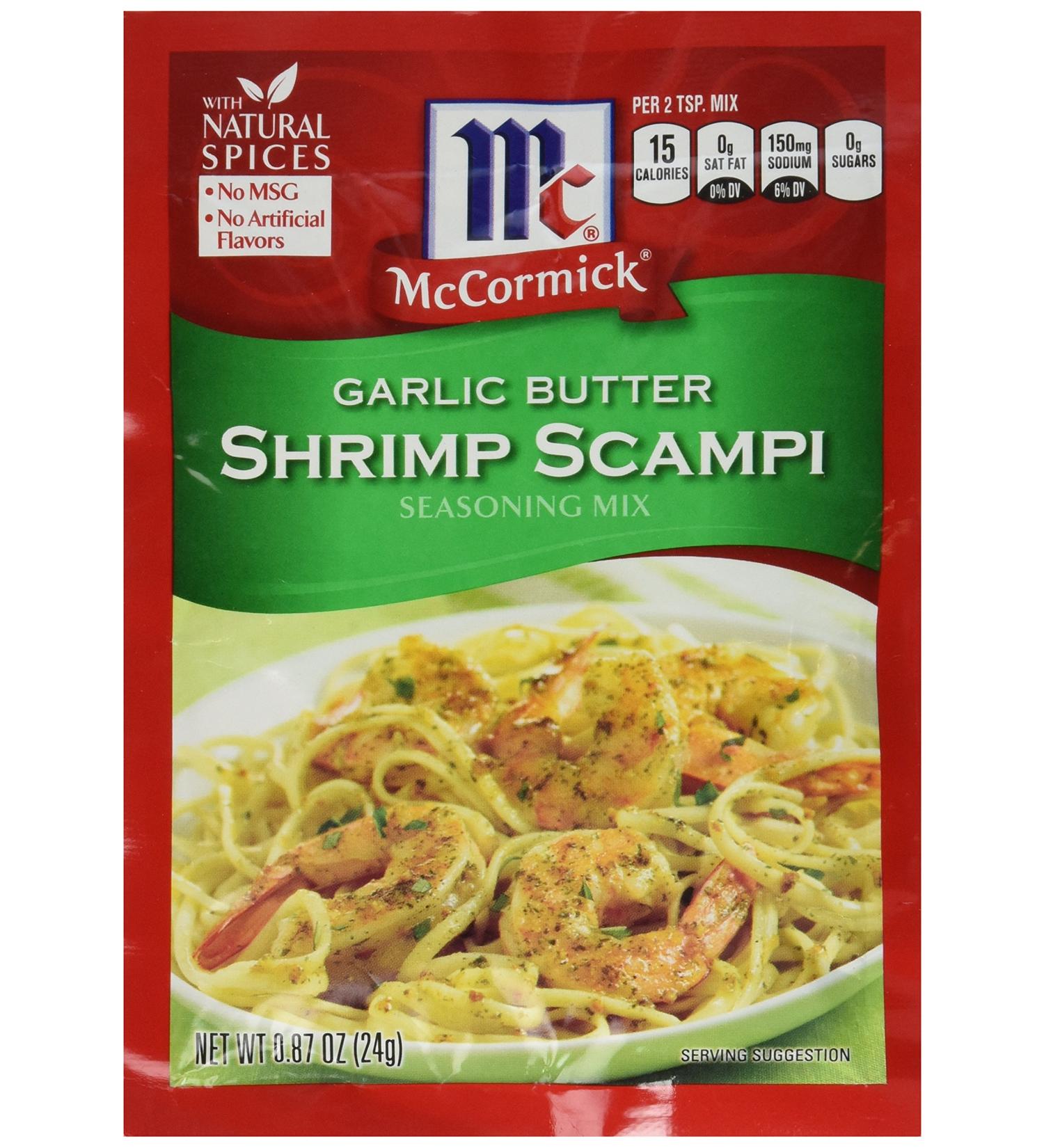McCormick Garlic Butter Shrimp Scampi Seasoning Mix 0.87 OZ - Pack of 4 - Buy Online on SooperMarket.com