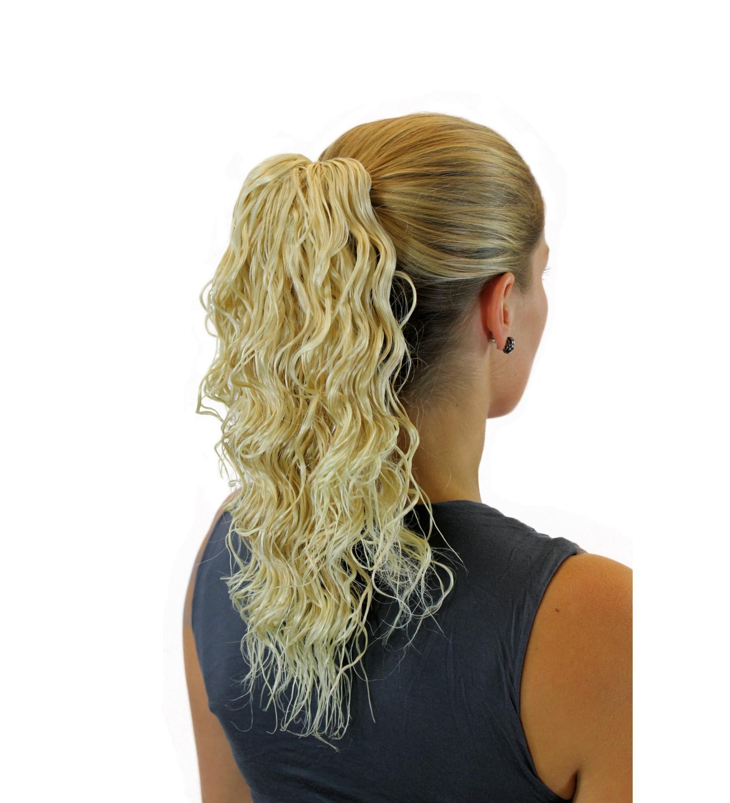 WIG ME UP JL-4005-24BT613 Medium Length Wavy Hairpiece with Butterfly Clip - Blonde Mix (40 cm) - International Shipping Available - Buy Online on SooperMarket.com