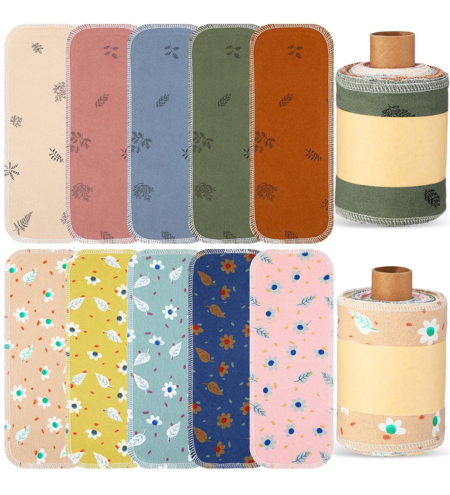 Vitalcozy Reusable Toilet Towels | Washable & Absorbent Cotton Bidet Towels | Eco-Friendly Paperless Wipes for Kitchen & Home - Buy Online on SooperMarket.com