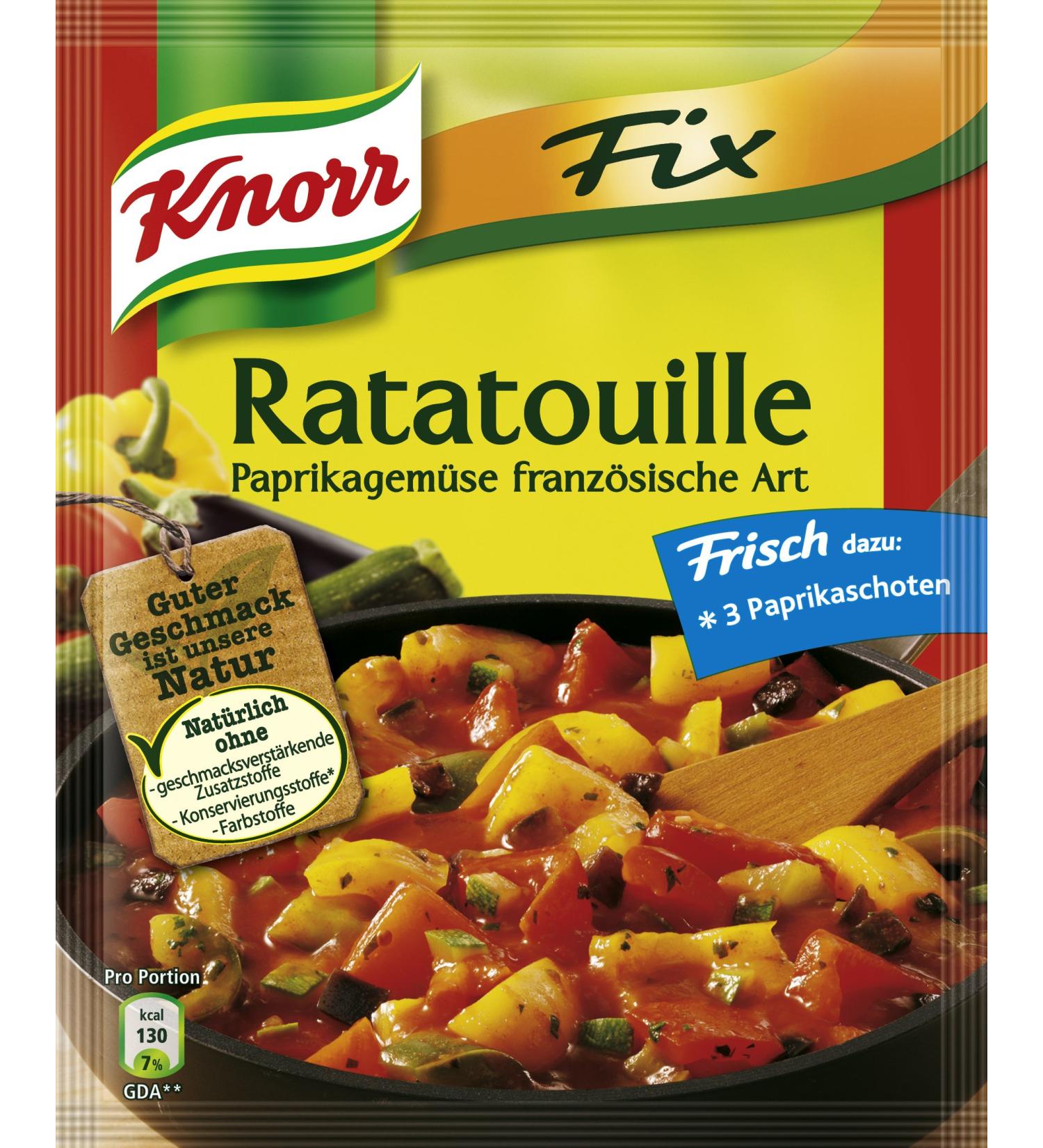 Knorr fixed mixture of seasoning delicious veggie ratatouille delicious vegetable pan without flavor enhancing additives 16x 40 g ratatouille 40 g (16 pack)