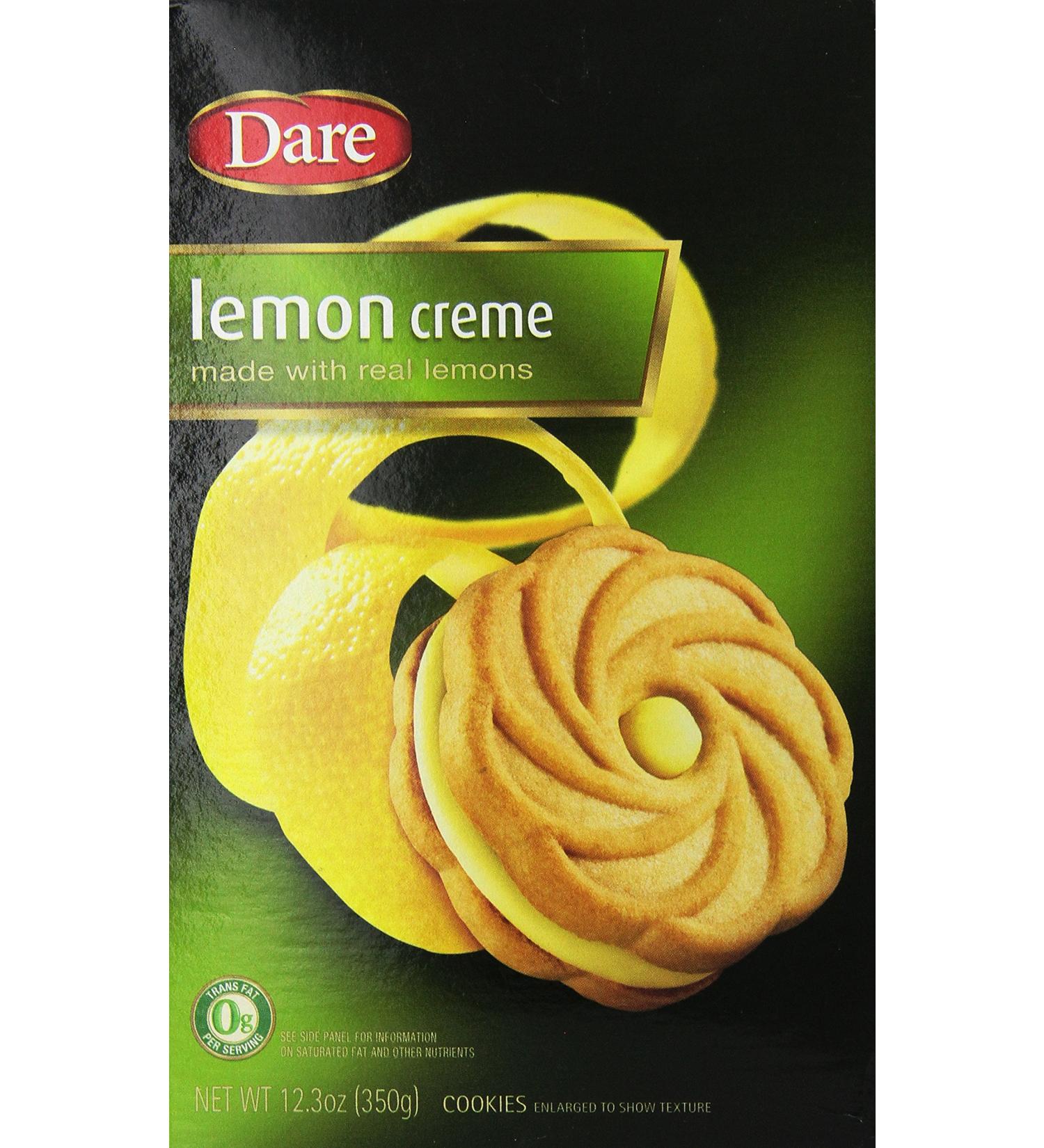 Dare Cookie Lemon Creme 10.2oz (290g) Pack of 2 - 12.3 Ounce Delicious Treats - Buy Online on SooperMarket.com