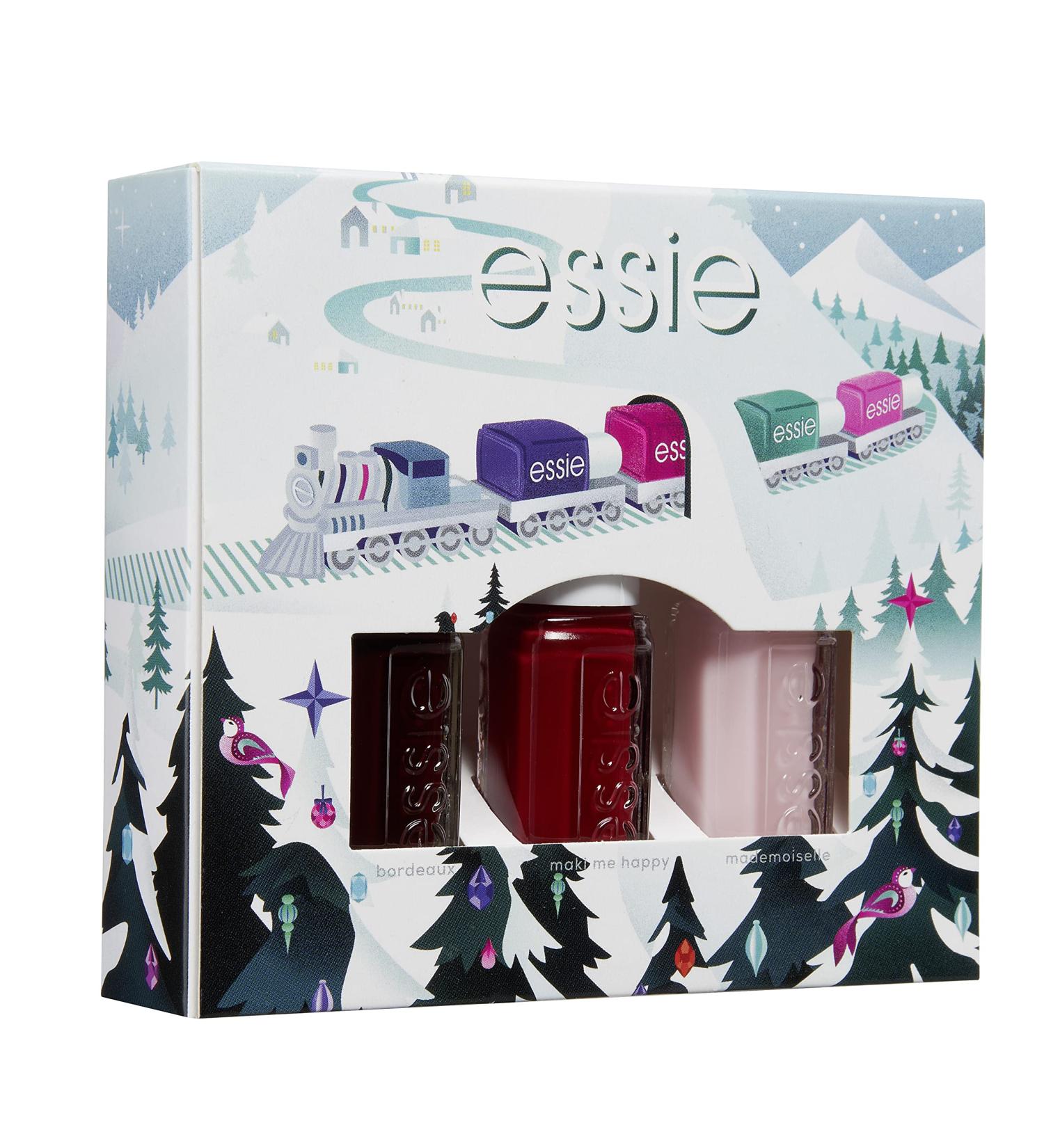 Essie Mini Trio Kit - No. 427 Maki Me Happy in Red No. 50 Bordeaux in Red No. 13 in Pink 15 ml