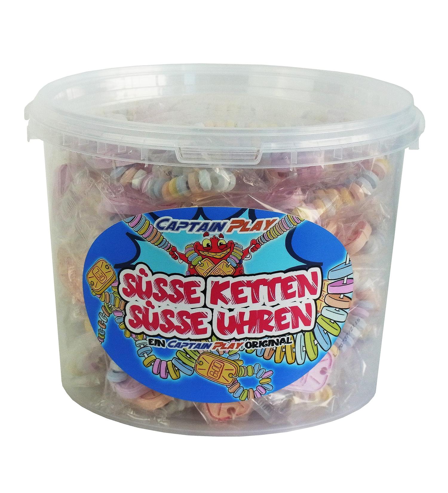 Buy CAPTAIN PLAY Retro Candy Box - 50 Specialty Sweets with Watches & Chains - International Shipping Available - Buy Online on SooperMarket.com