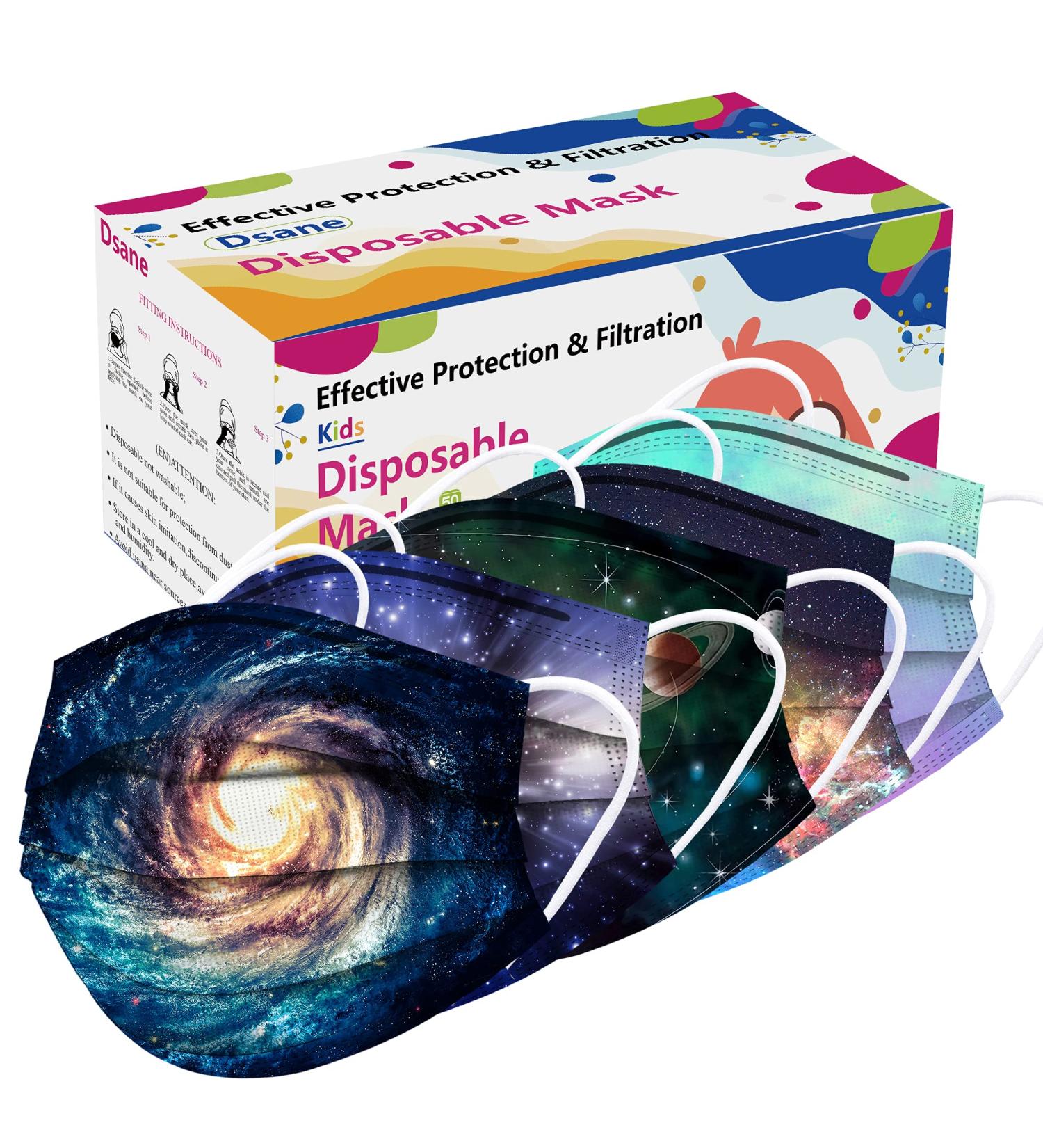 Fedciory Plus 50PCS Kids Disposable Face Masks | Cute Cartoon Design | Breathable & Comfortable | Elastic Earloop | Girls & Boys Masks For Children - Buy Online on SooperMarket.com