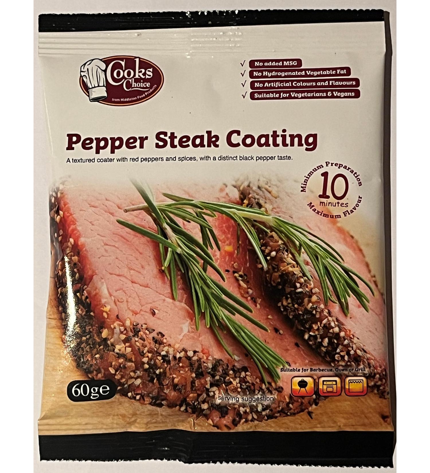 Cooks Choice Pepper Steak Marinade/Seasoning/Flavoring/Glaze/Meat Rub 60 Grams