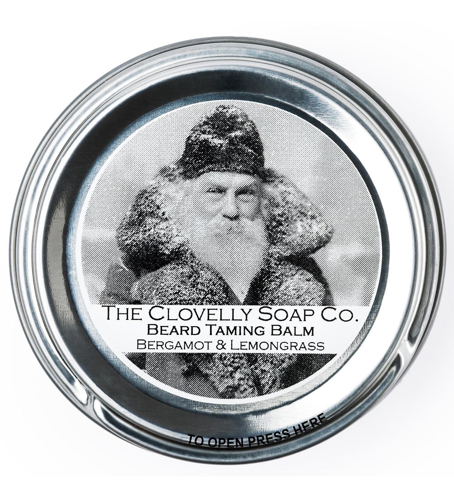 Clovelly Soap Co Naturally Handmade Beard Balm - Bergamot & Lemongrass 40g Tin | International Shipping Available - Buy Online on SooperMarket.com