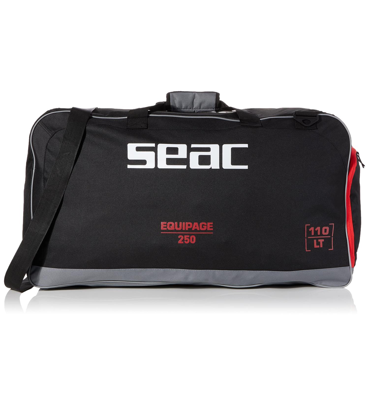 SEAC Equipage 250  Duffel Bag with Waterproof Compartment for Diving Equipment and Fins Pocket black standard - Buy Online on SooperMarket.com