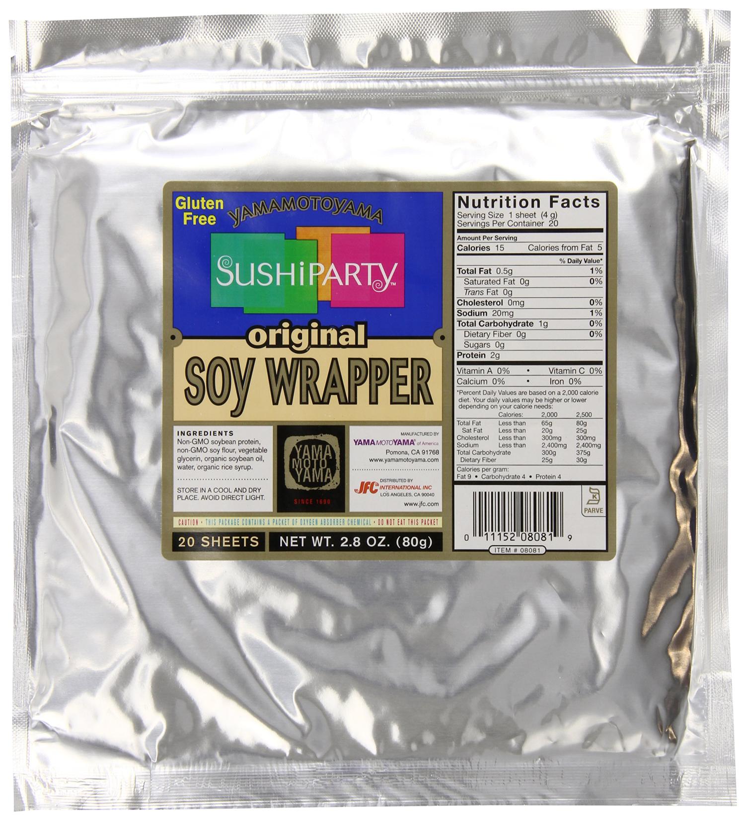 Yamamotoyama Sushi Soy Wrapper Original 20 Count - Authentic Japanese Seaweed for Sushi Making - Buy Online on SooperMarket.com
