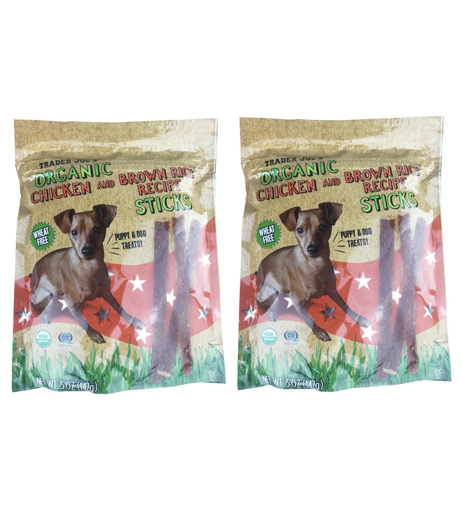 2 Pkgs. Trader Joe's Organic Chicken & Brown Rice Sticks Wheat Free....5 Oz Bag X 2